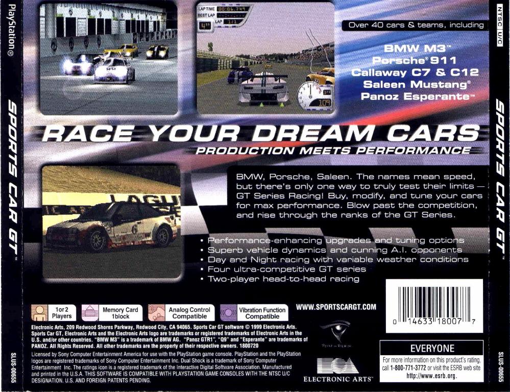 Contraportada de Sports Car GT · US
