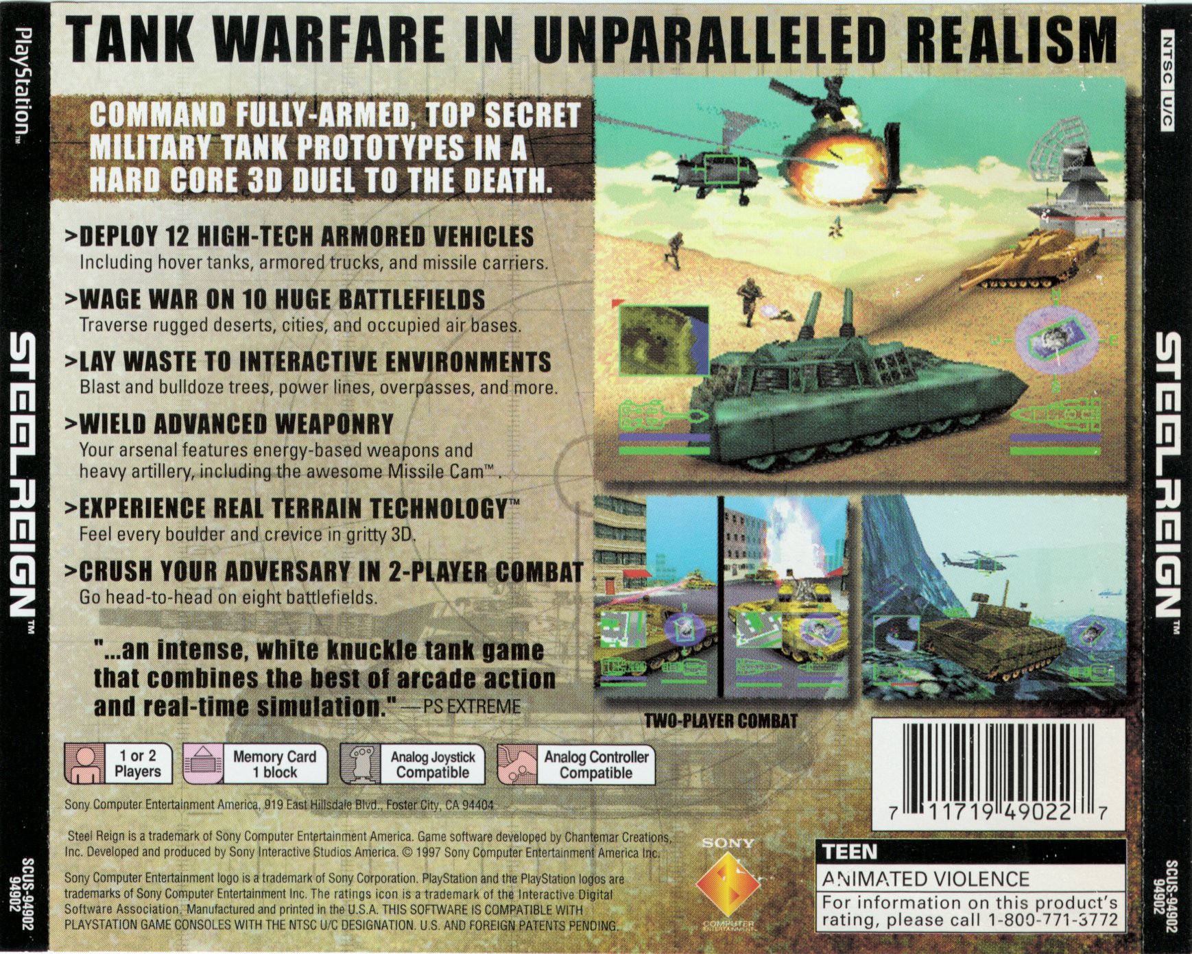 Contraportada de Steel Reign · US