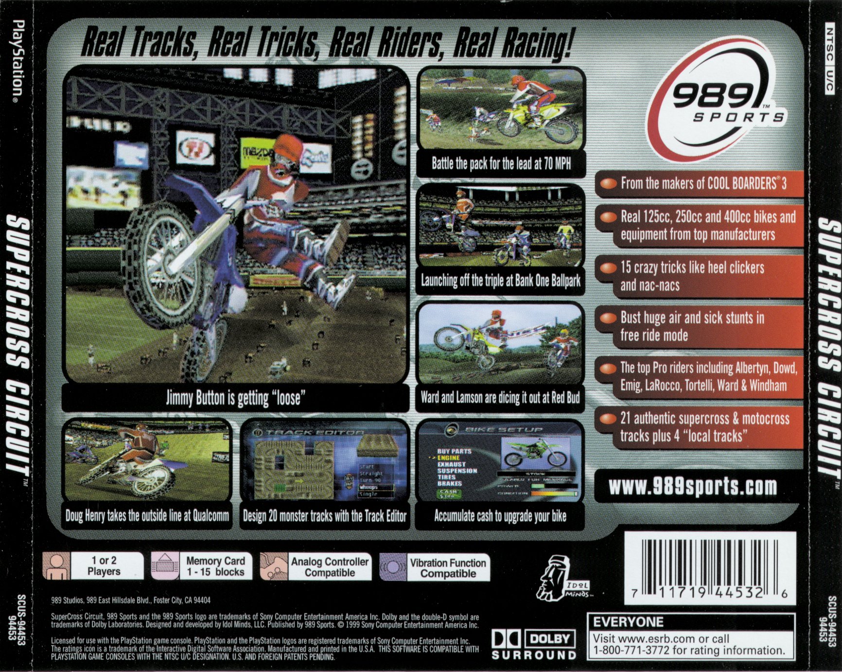 Contraportada de Supercross Circuit · US