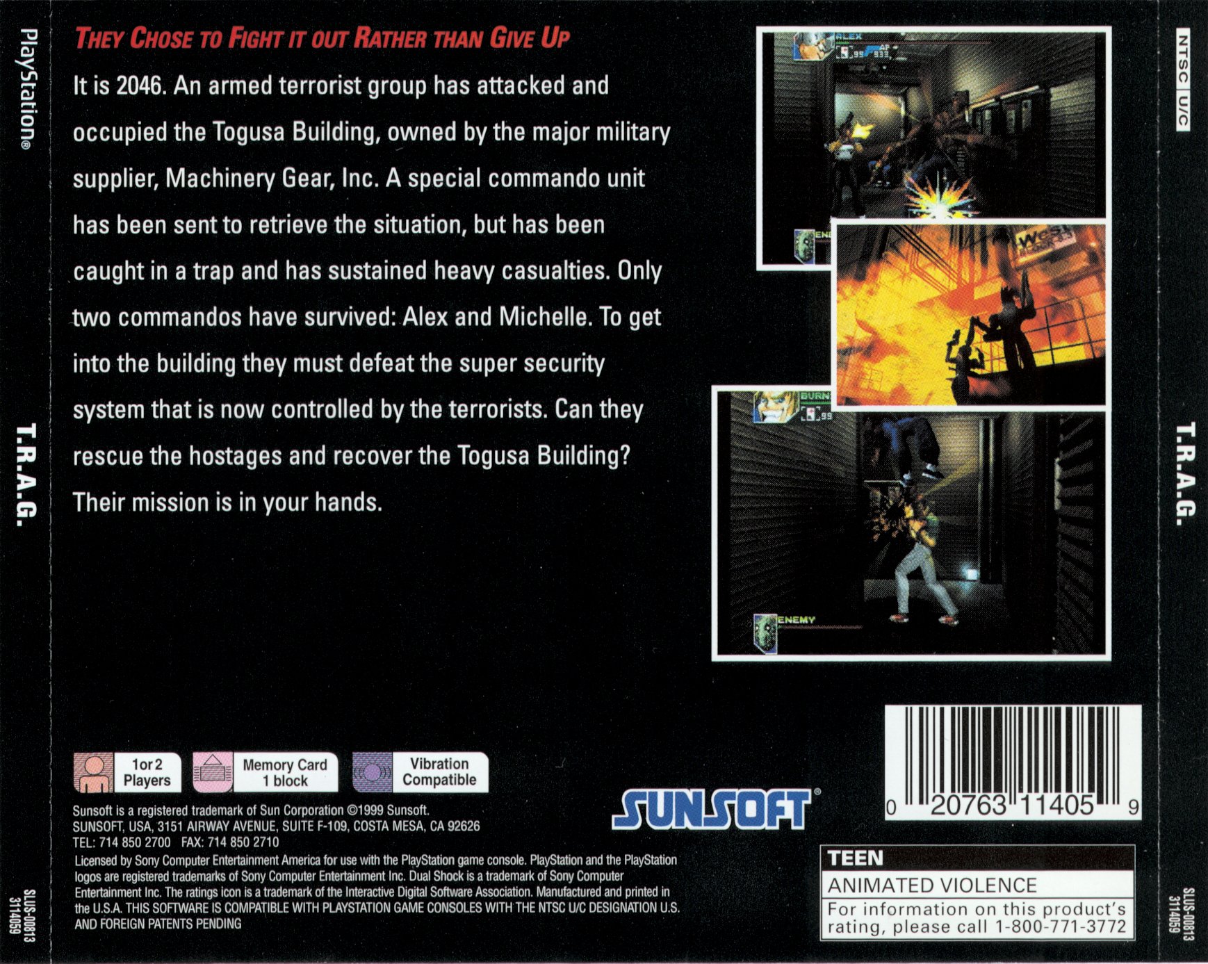 Contraportada de T.R.A.G. Tactical Rescue Assault Group: Mission of Mercy · US