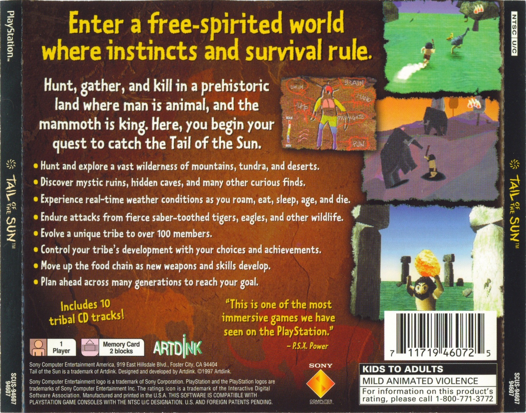 Contraportada de Tail of the Sun · US