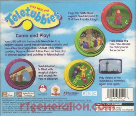 Contraportada de Play With the Teletubbies · US
