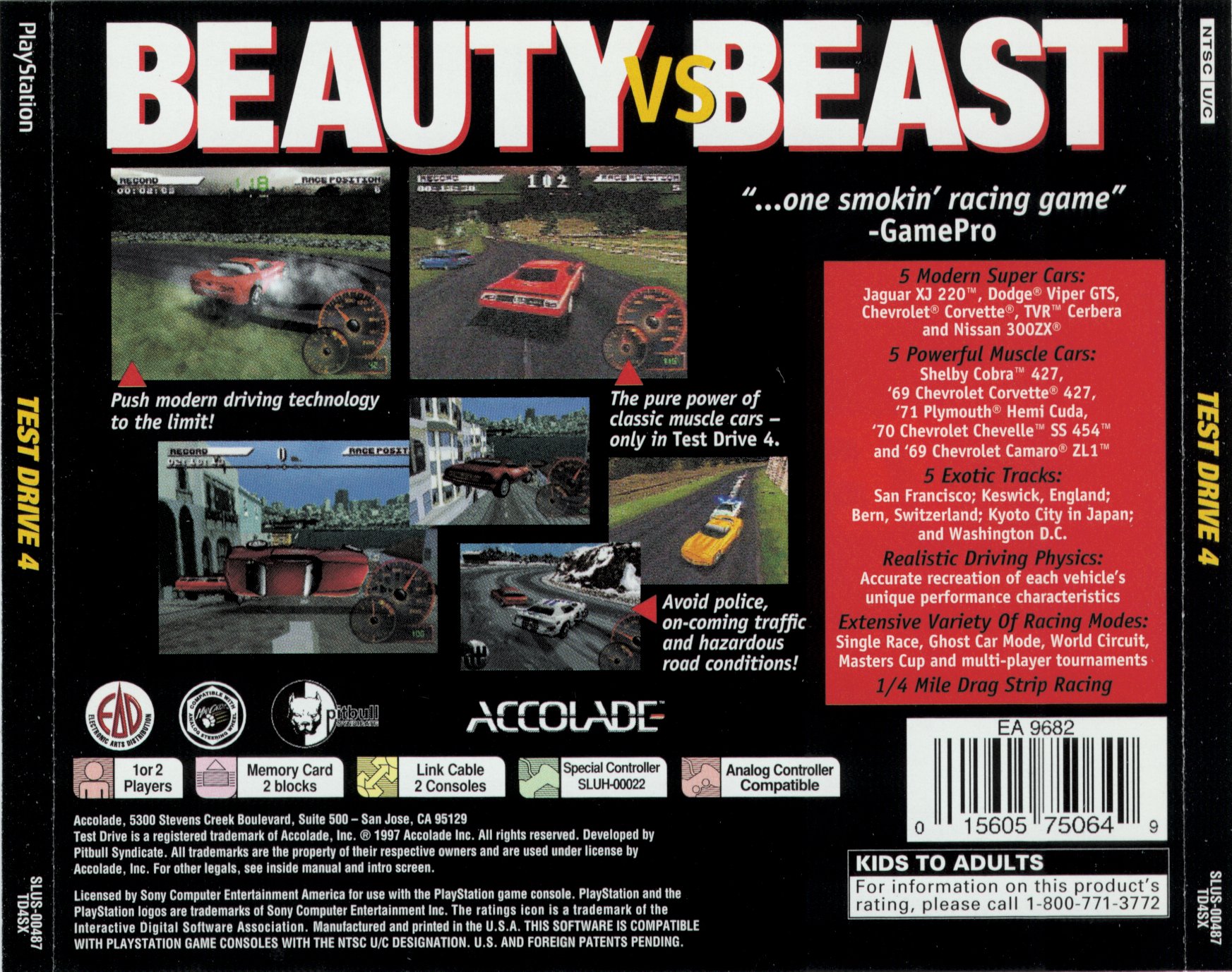 Contraportada de Test Drive 4 · US