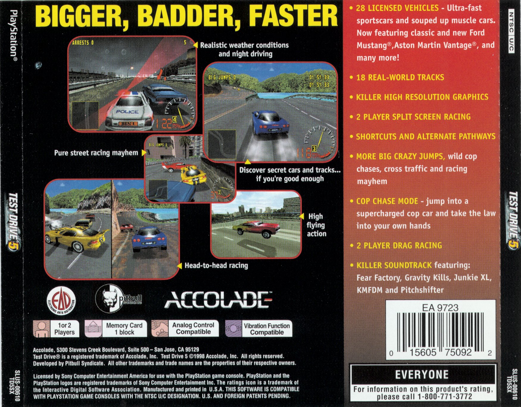 Contraportada de Test Drive 5 · US