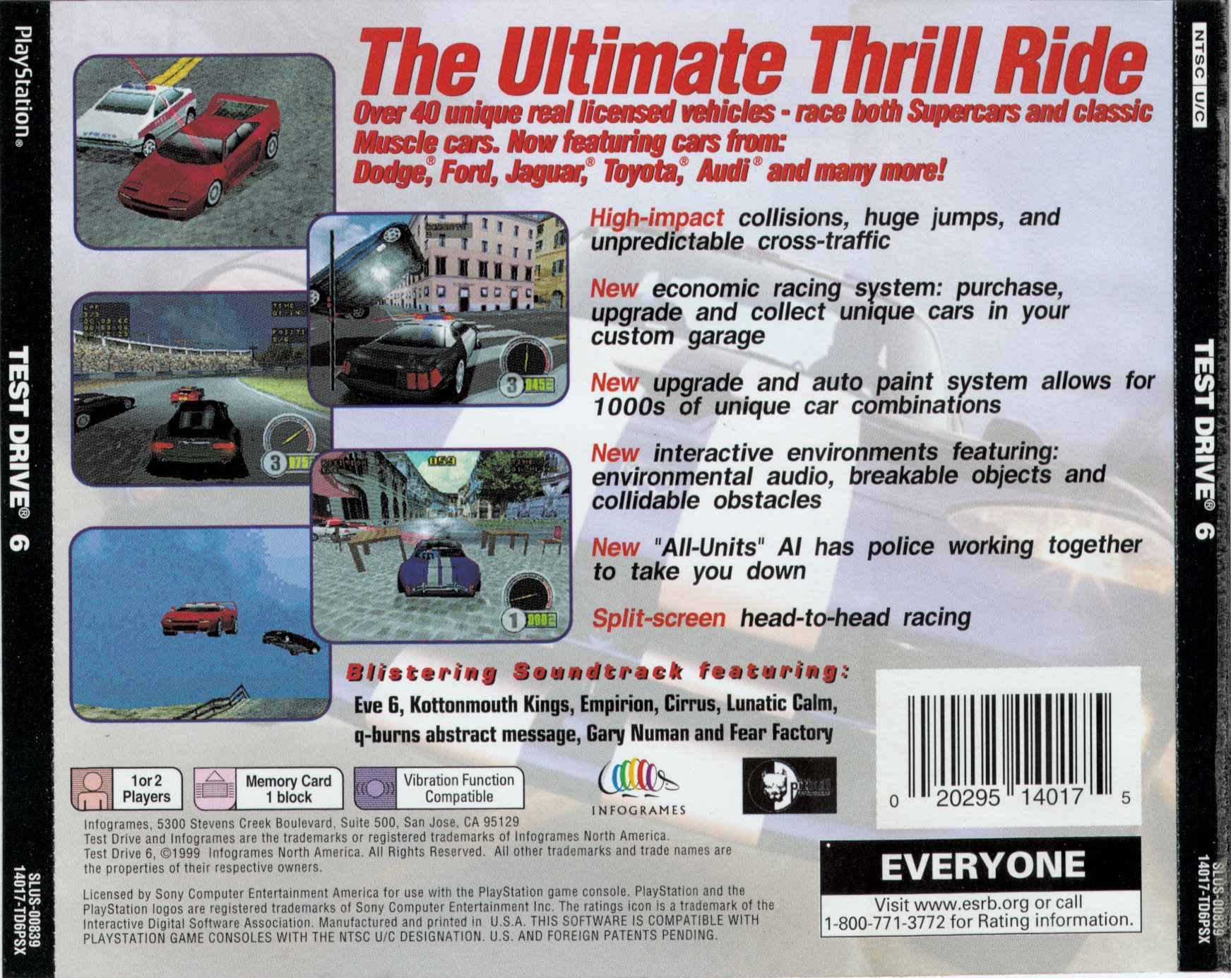 Contraportada de Test Drive 6 · US