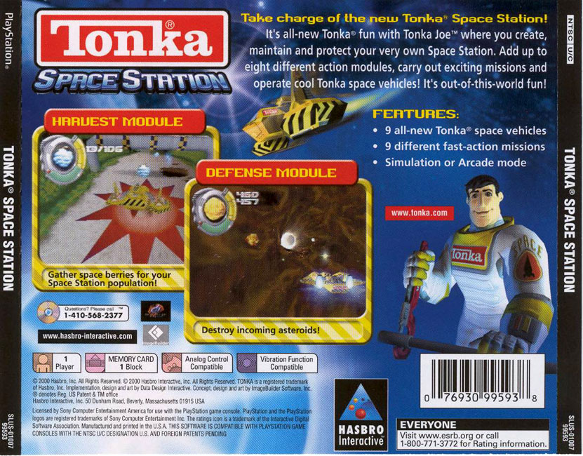 Contraportada de Tonka Space Station · US