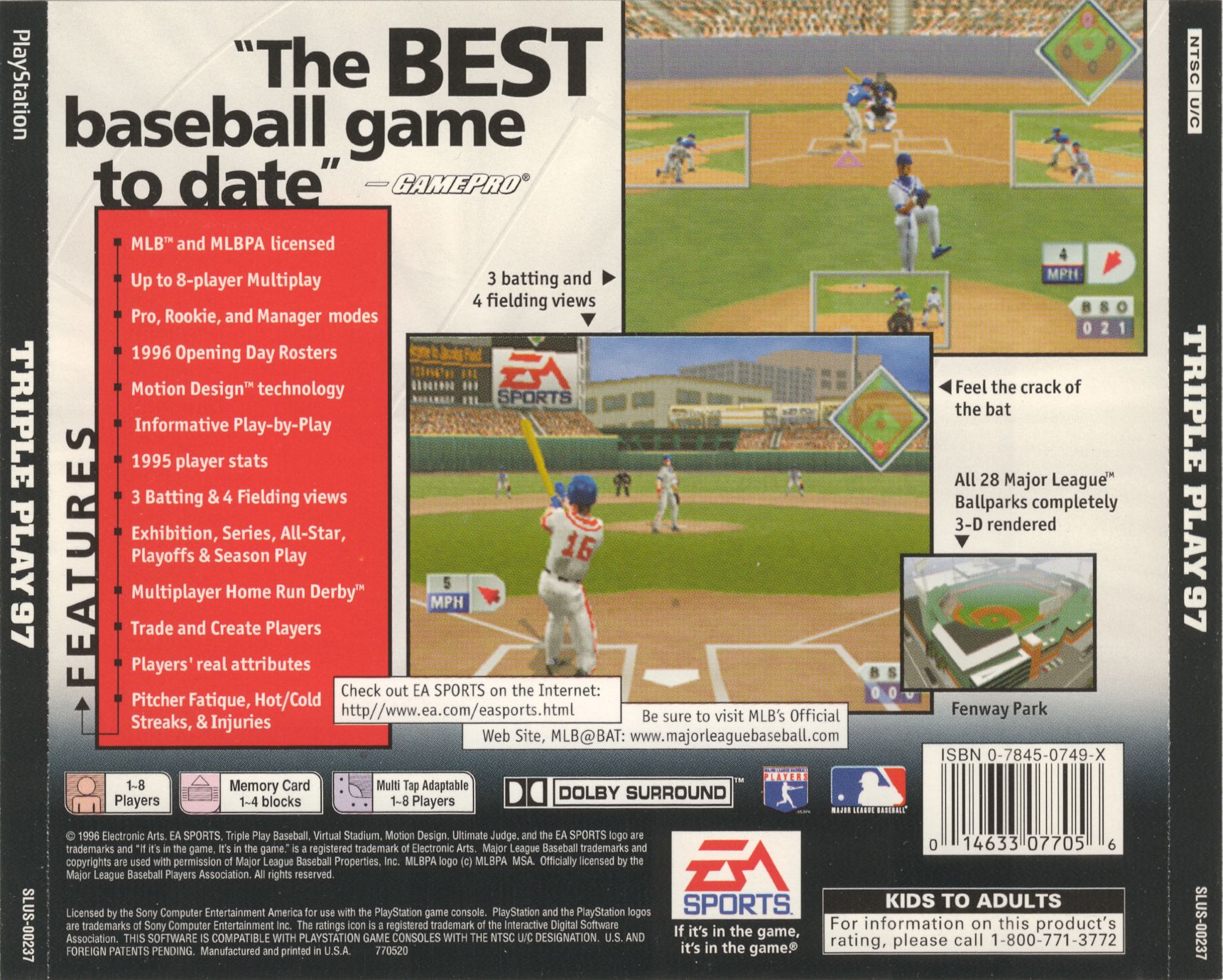 Contraportada de Triple Play 97 · US