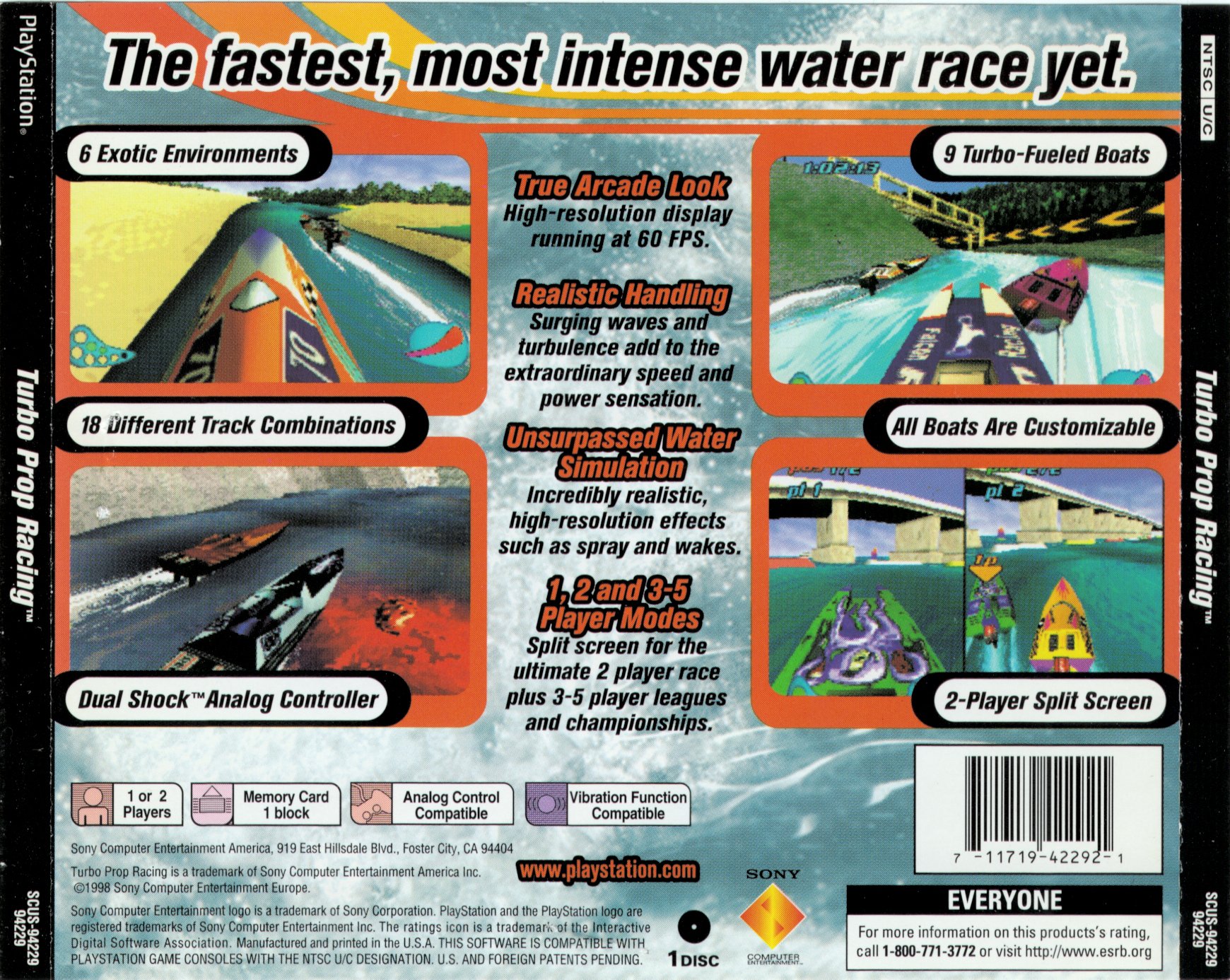 Contraportada de Turbo Prop Racing · US