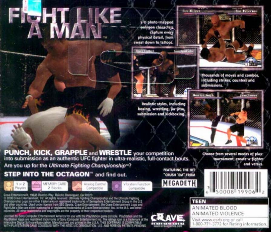 Contraportada de Ultimate Fighting Championship · US