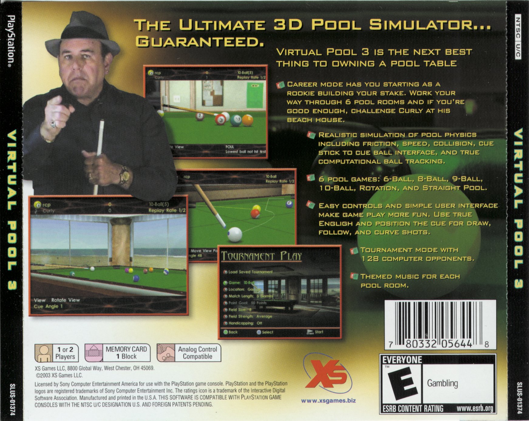 Contraportada de Virtual Pool 3 · US