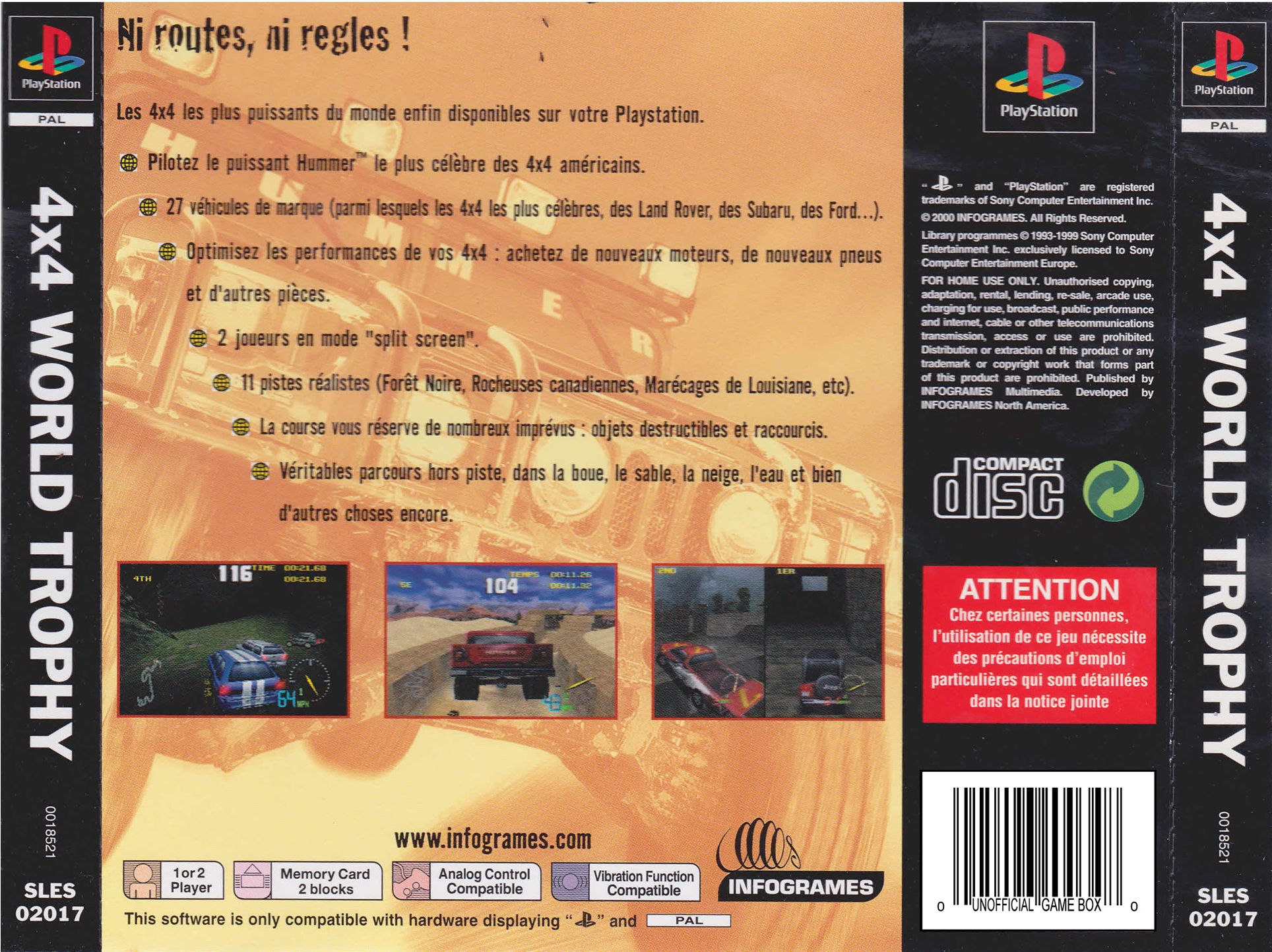 Contraportada de 4x4 World Trophy · FR