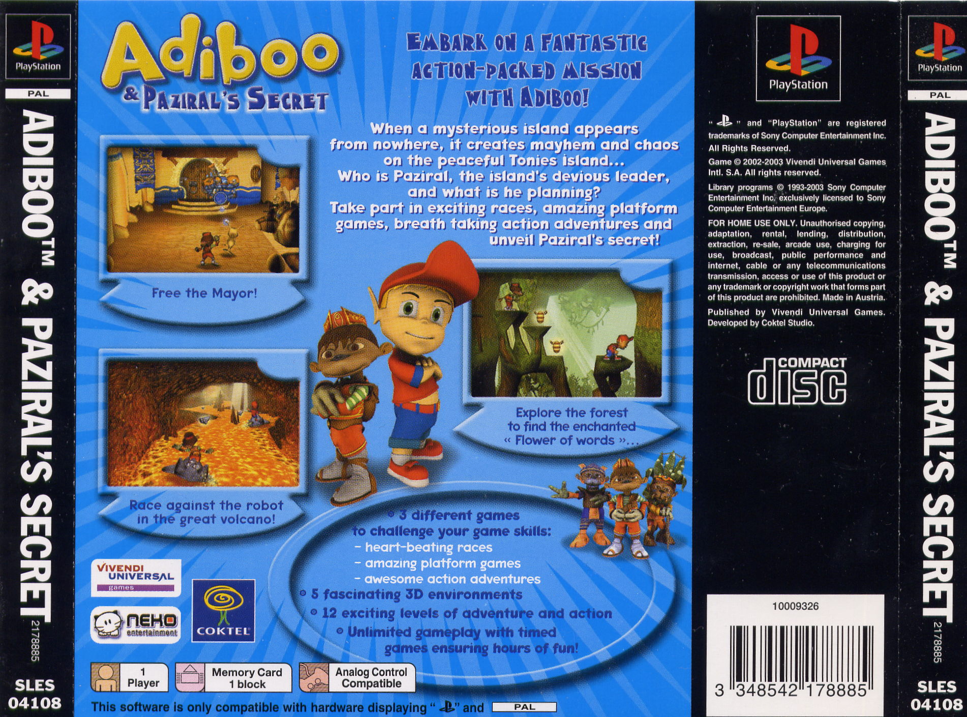 Contraportada de Adiboo & Paziral's Secret · EU