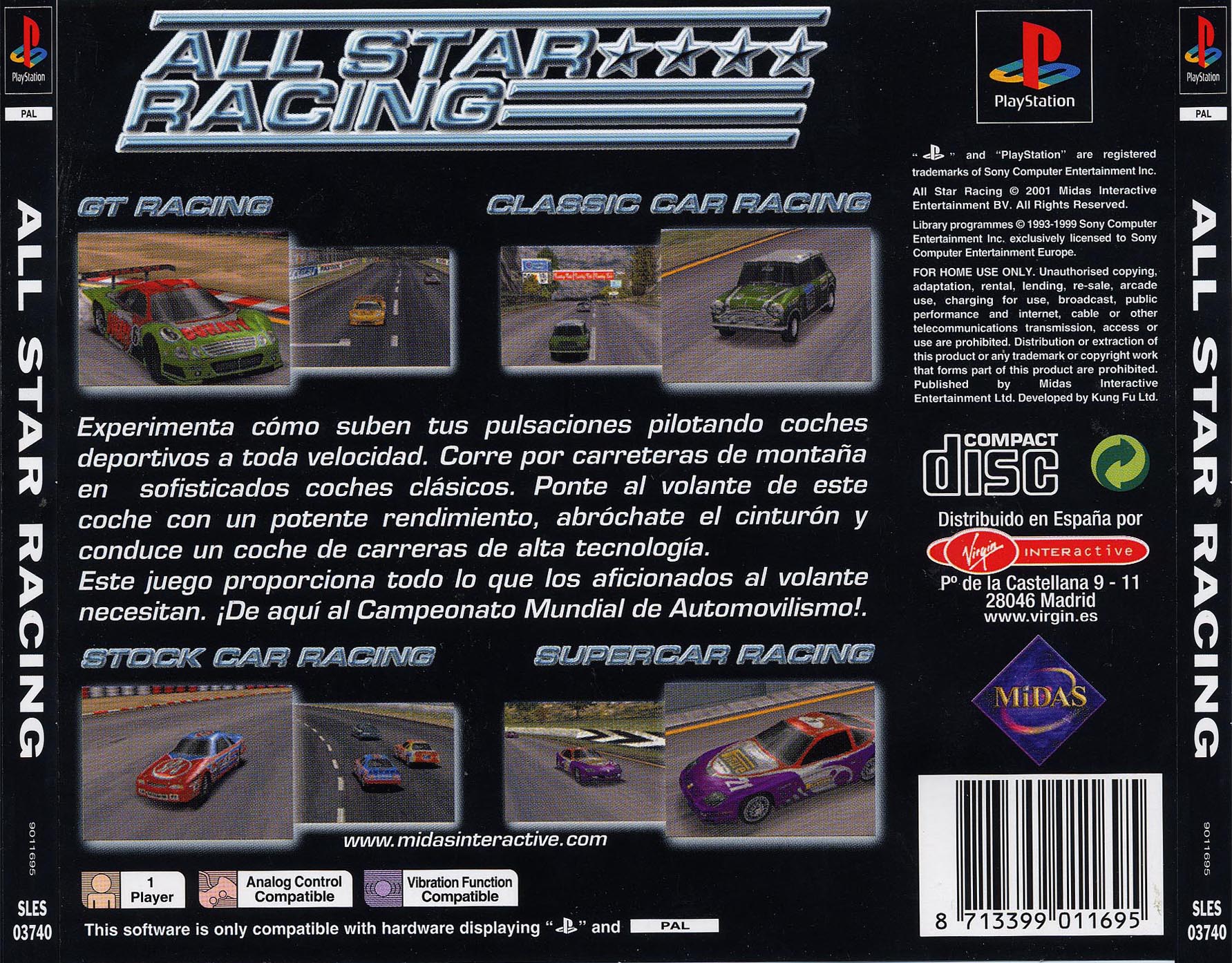 Contraportada de All-Star Racing · ES