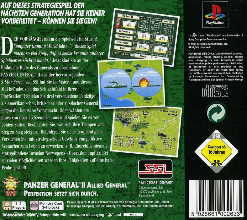 Contraportada de Allied General · DE