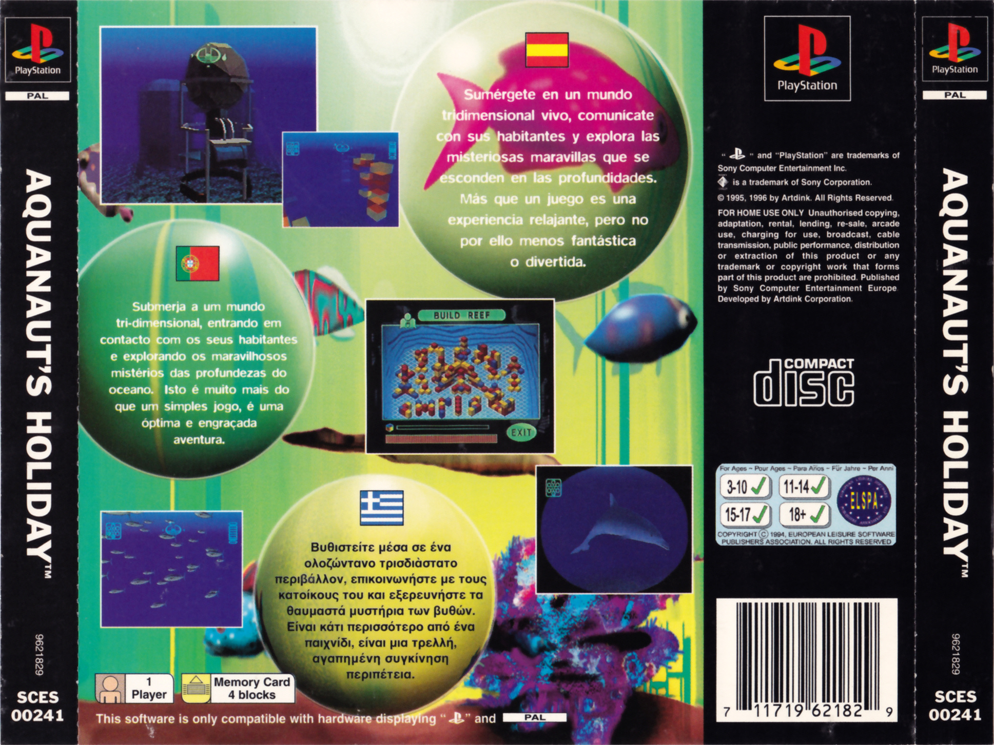 Contraportada de Aquanaut's Holiday · EU
