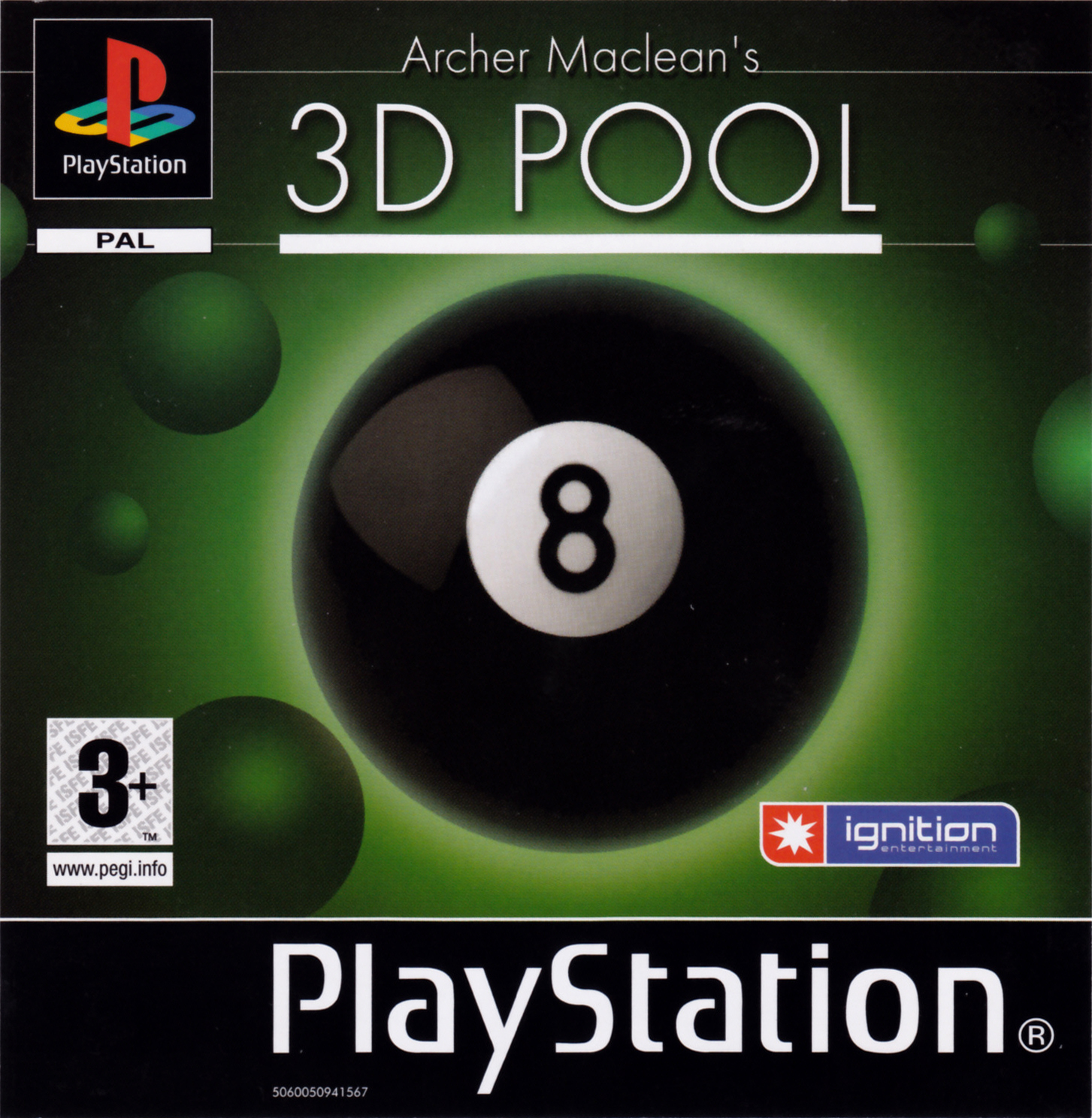 Portada de Archer Maclean's 3D Pool · EU