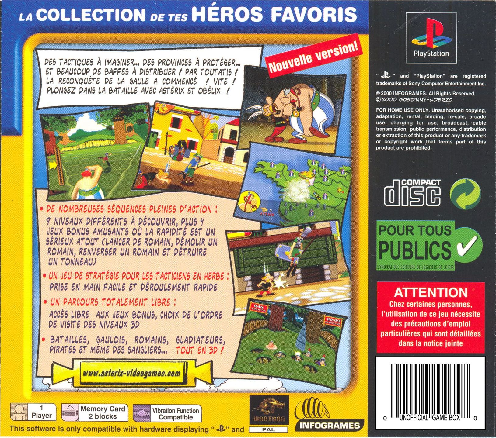 Contraportada de Asterix [All your Cartoon Favourites Version] · FR