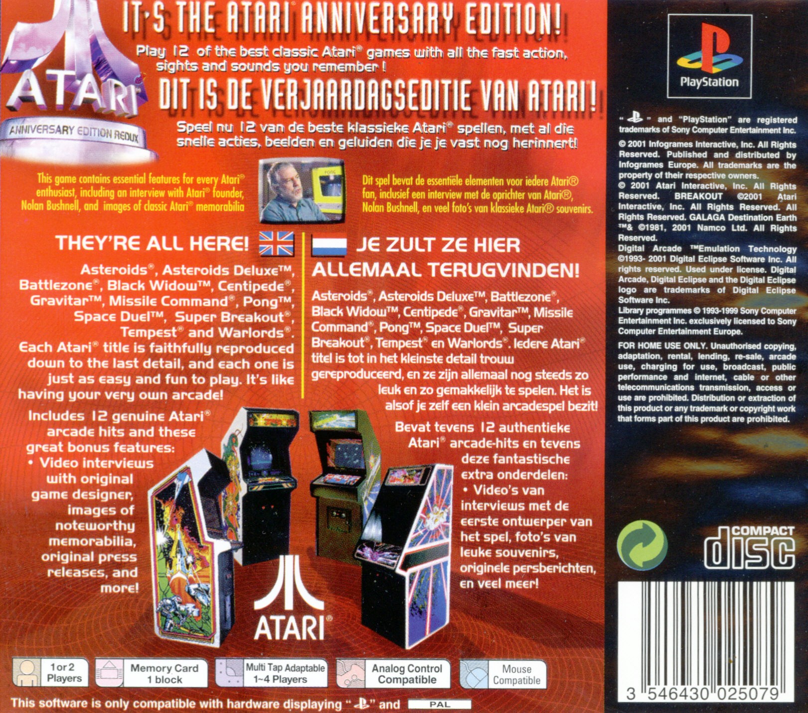 Contraportada de Atari Anniversary Edition Redux · EU