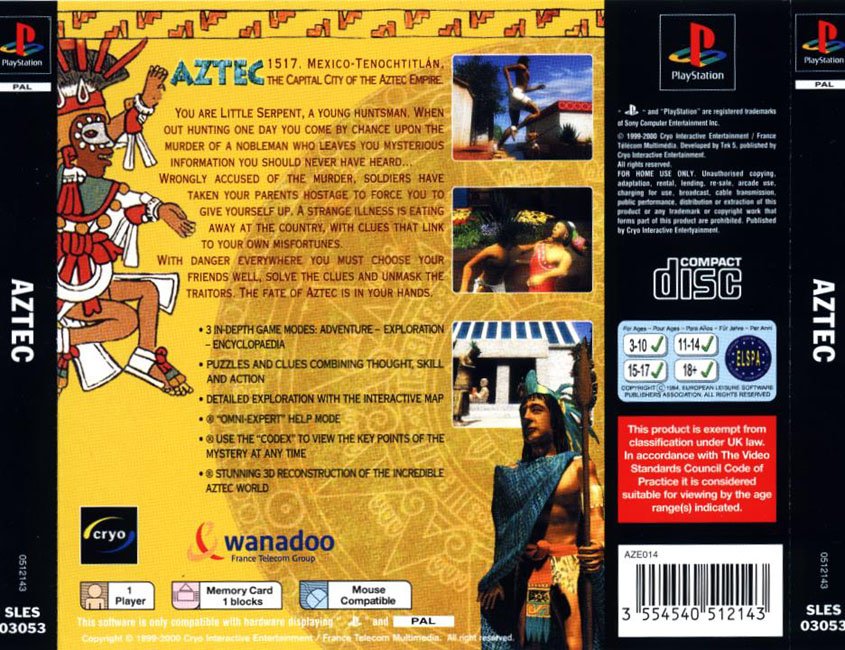 Contraportada de Aztec · GB