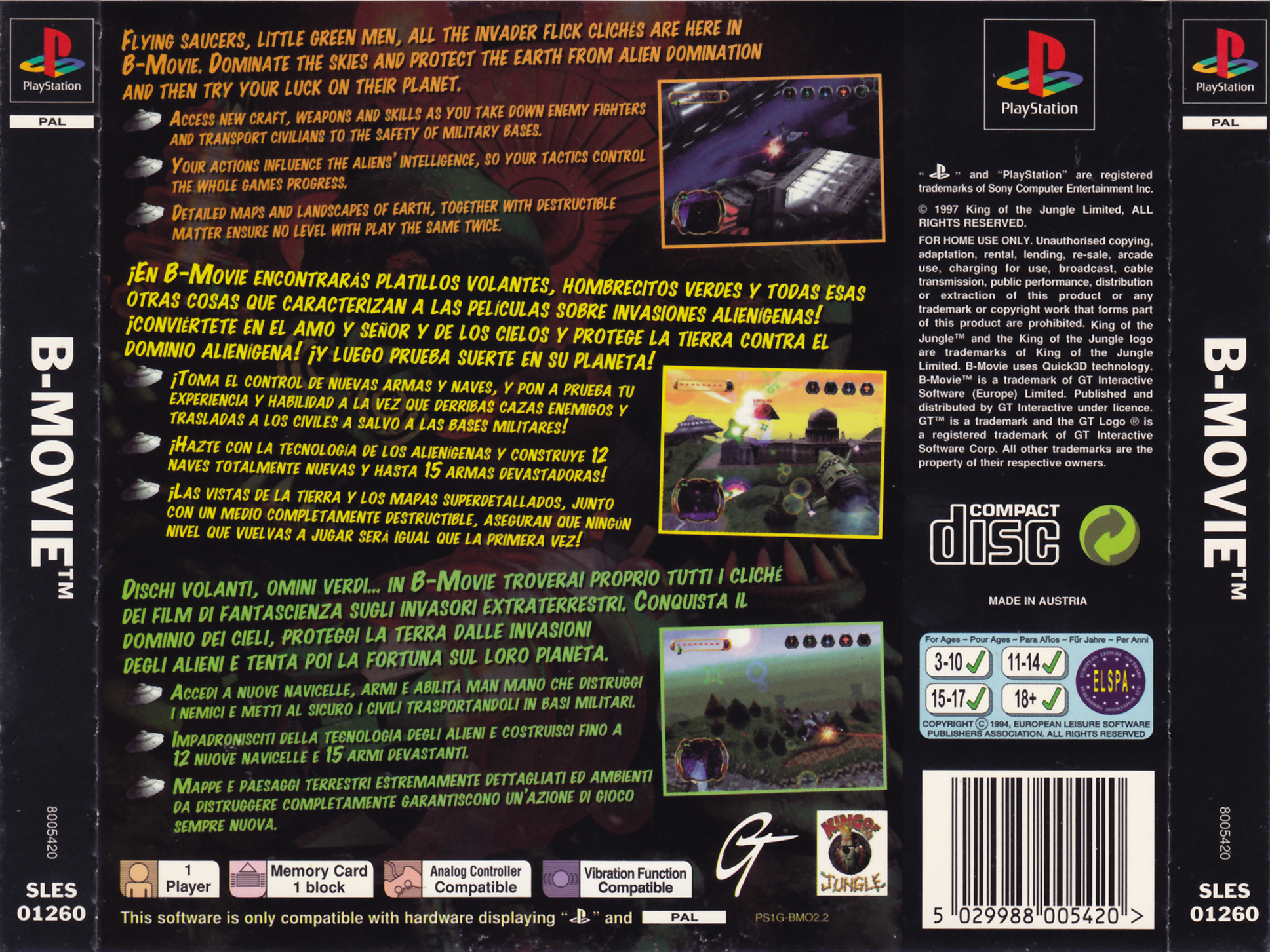 Contraportada de B-Movie · EU