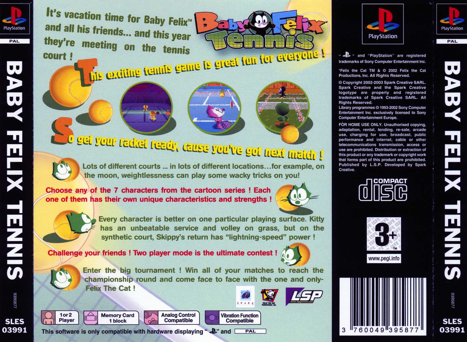 Contraportada de Baby Felix Tennis · EU