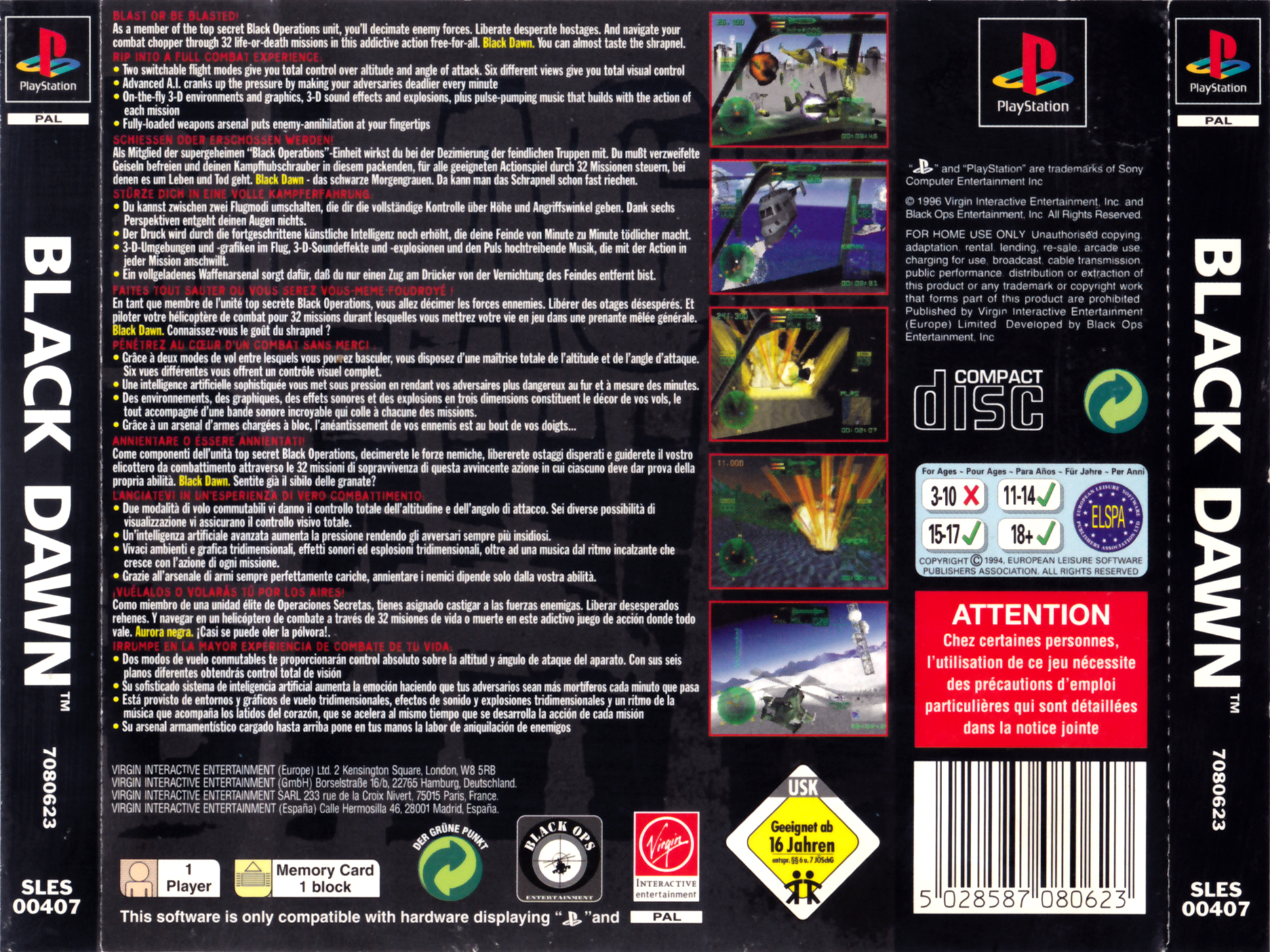 Contraportada de Black Dawn · EU