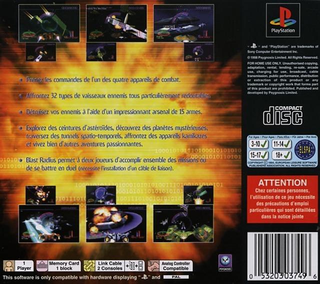 Contraportada de Blast Radius · FR