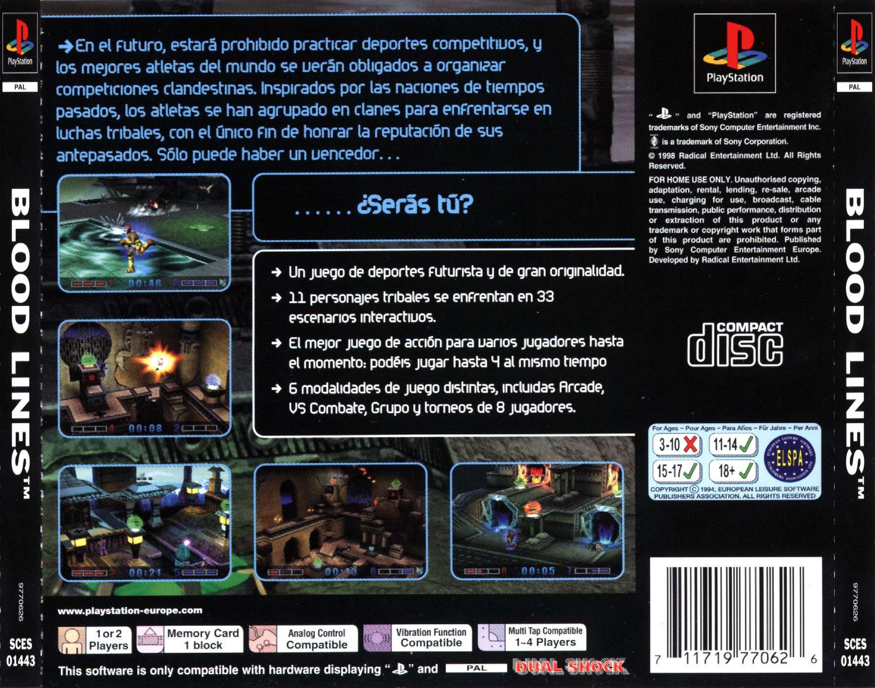 Contraportada de Blood Lines · ES