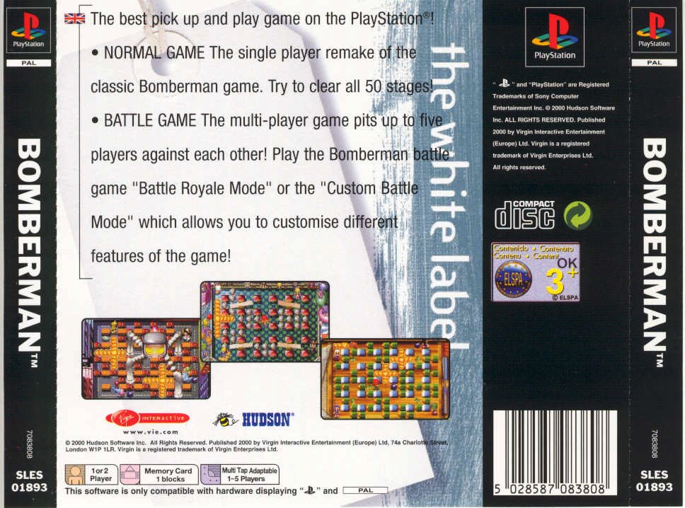 Contraportada de Bomberman · EU