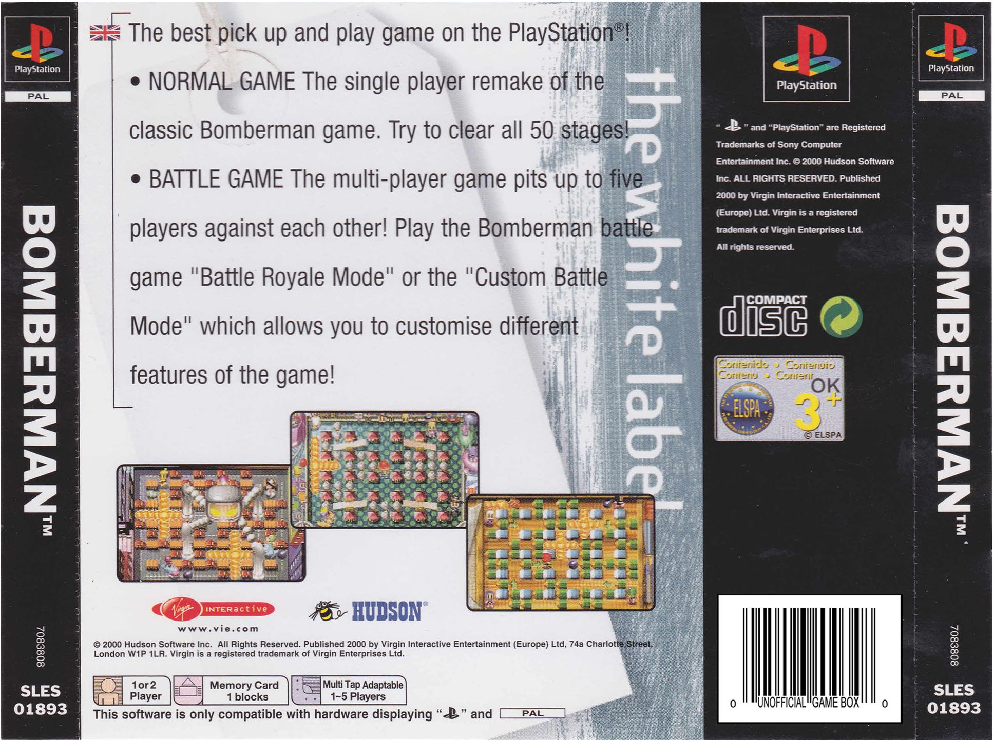 Contraportada de Bomberman · EU