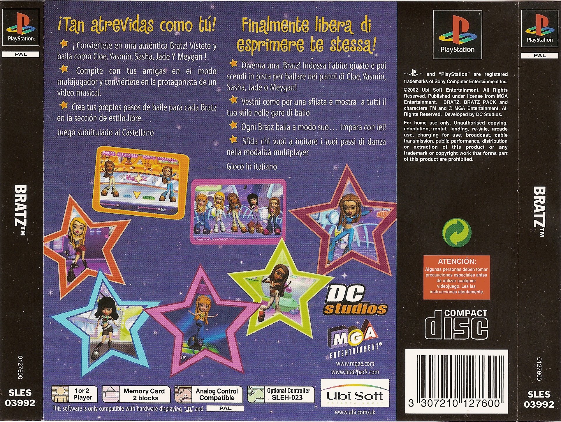 Contraportada de Bratz · EU