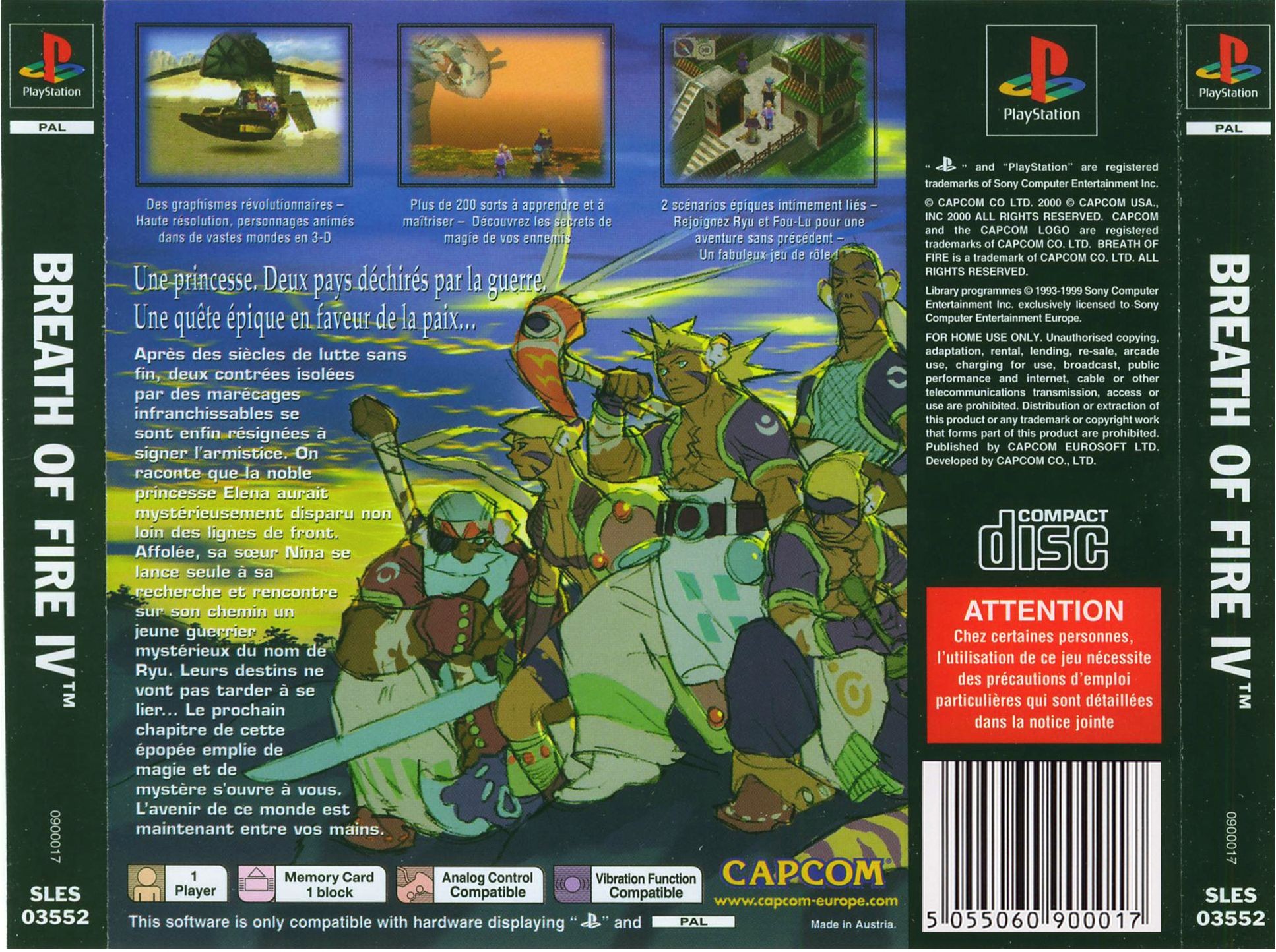 Contraportada de Breath of Fire IV · FR