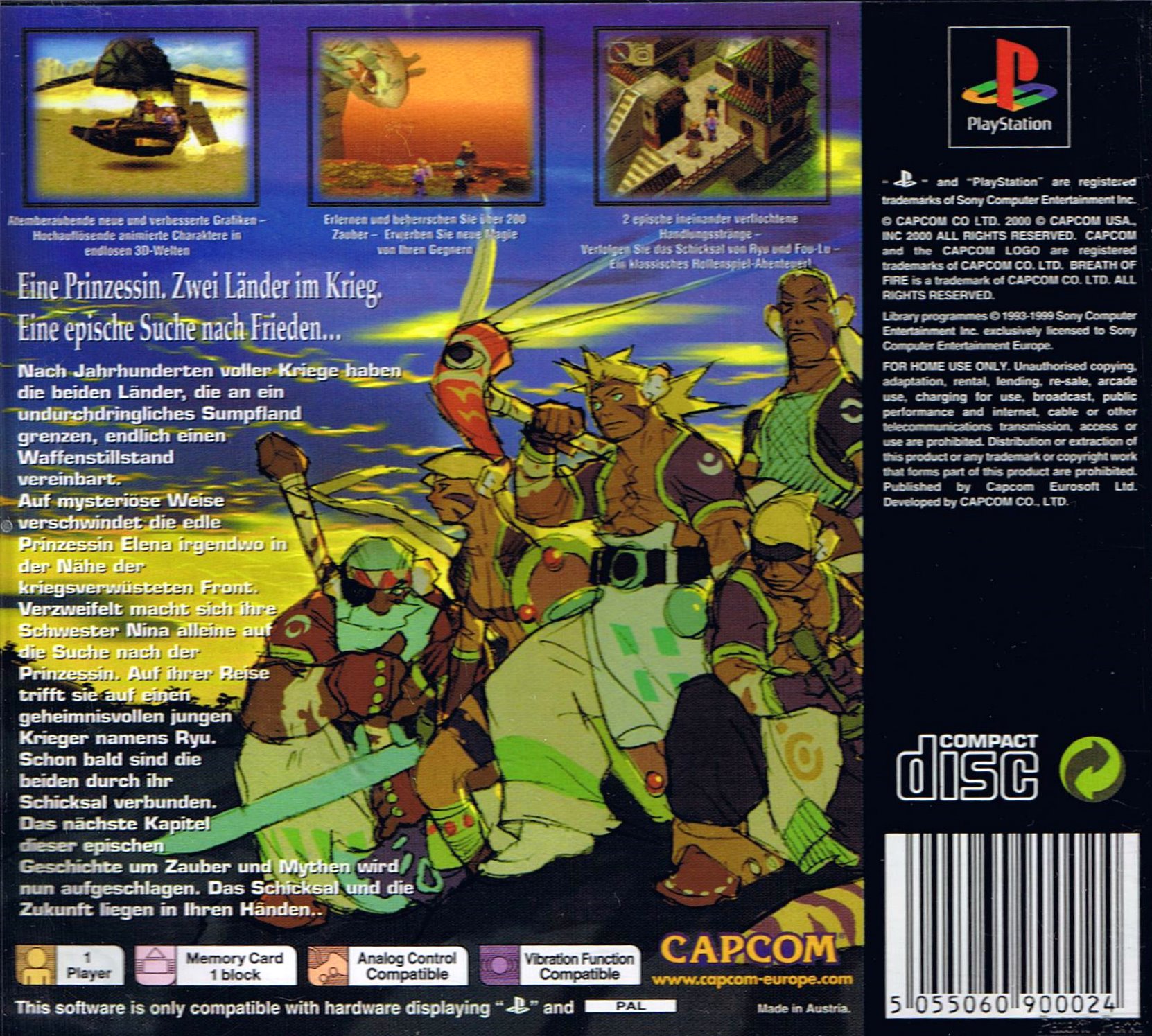 Contraportada de Breath of Fire IV · DE