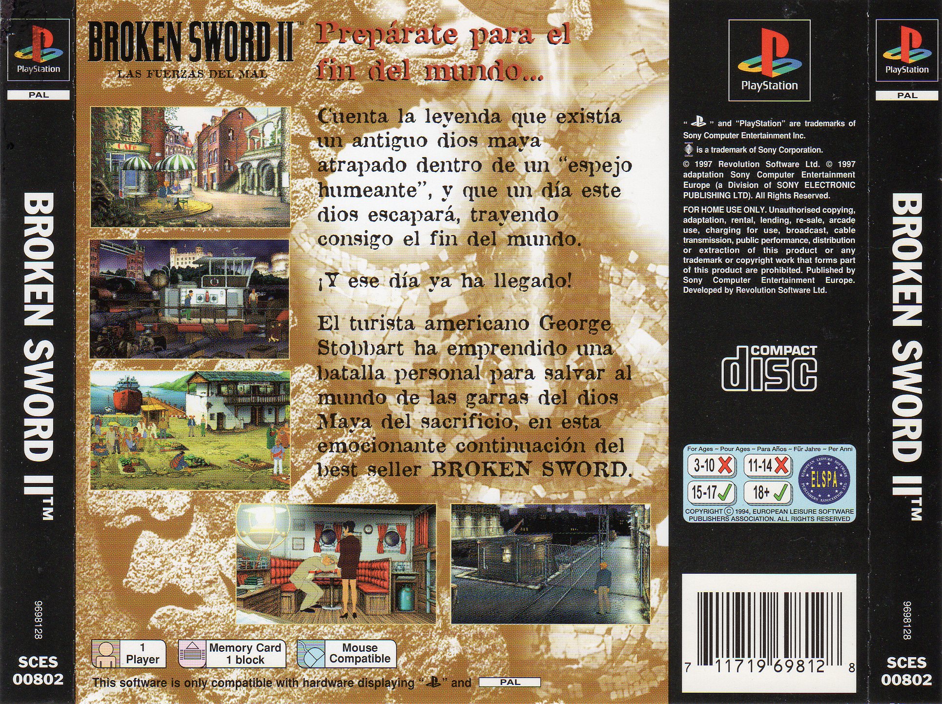 Contraportada de Broken Sword 2 - Las Fuerzas del Mal · ES