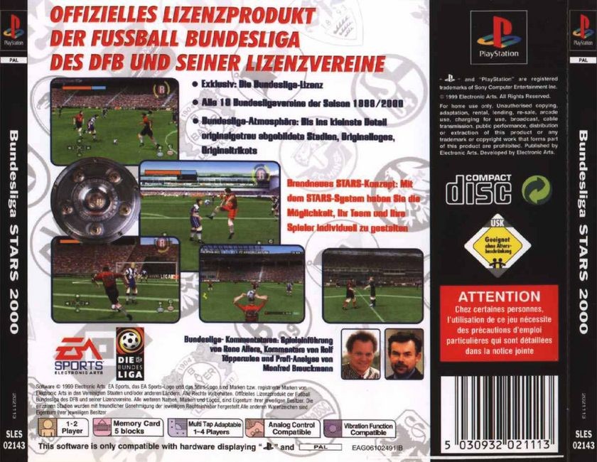 Contraportada de Bundesliga Stars 2000 · DE