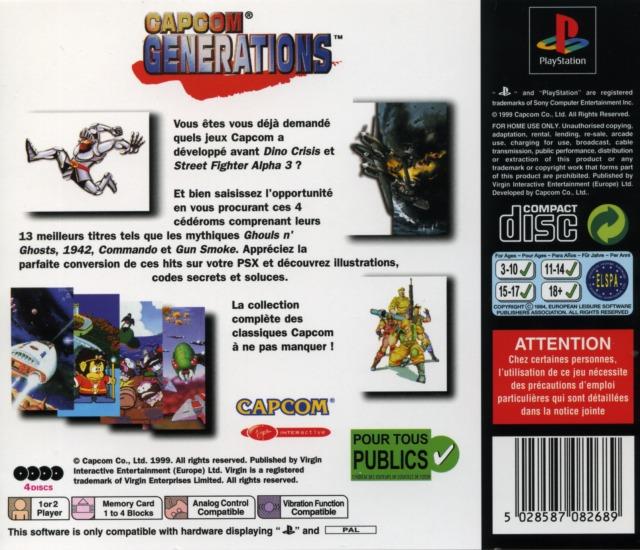 Contraportada de Capcom Generations · FR