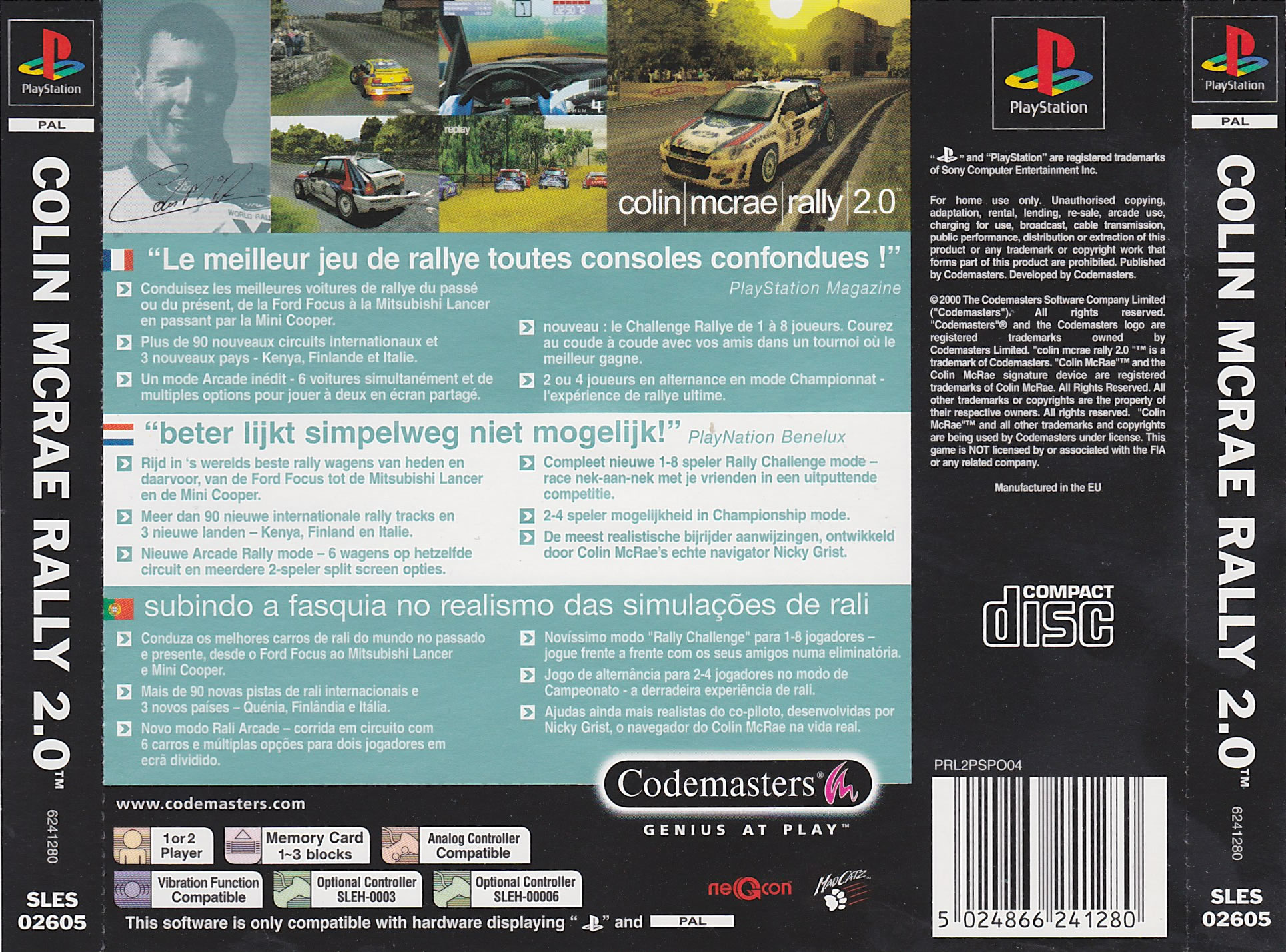 Contraportada de Colin McRae Rally 2.0 · EU