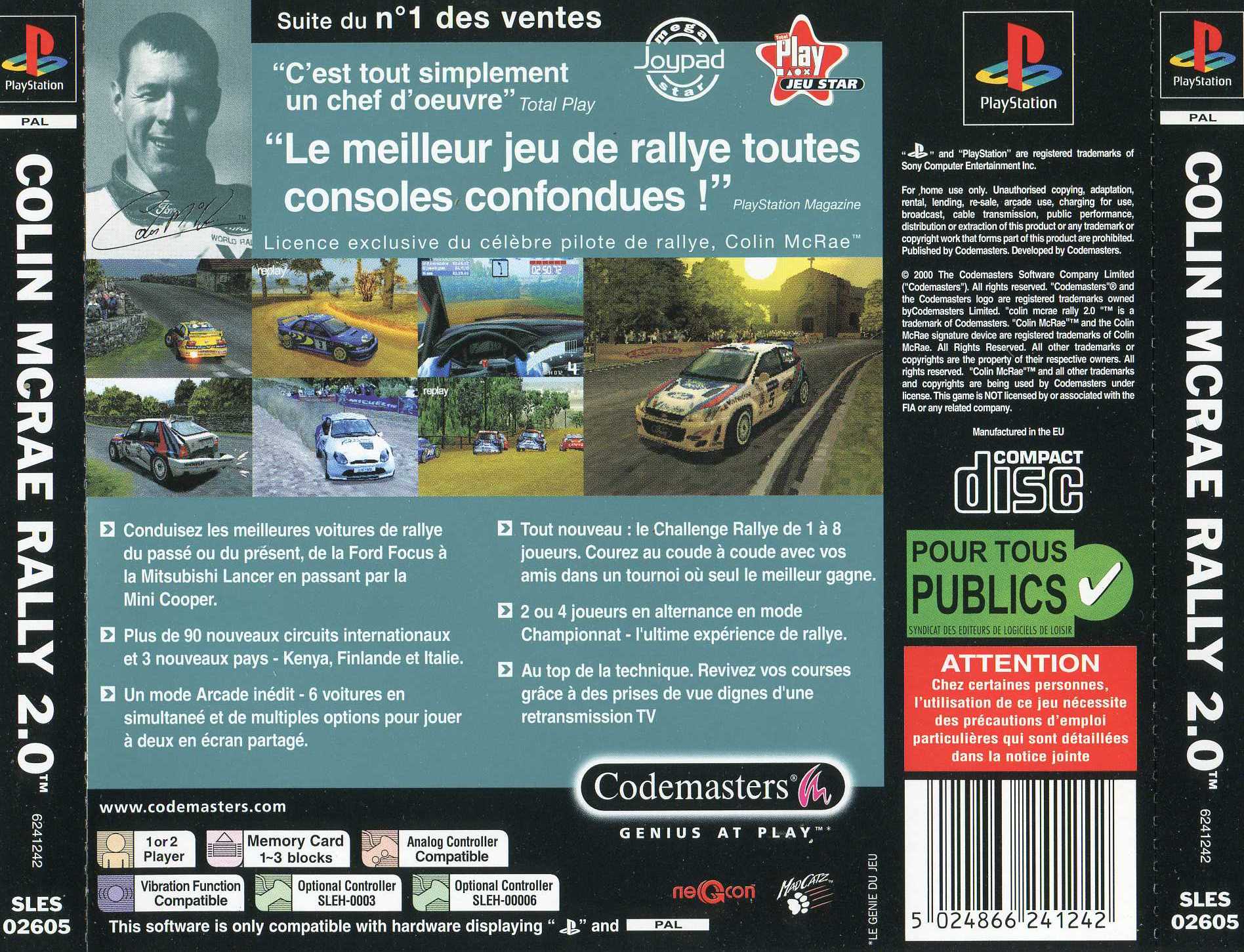 Contraportada de Colin McRae Rally 2.0 · FR