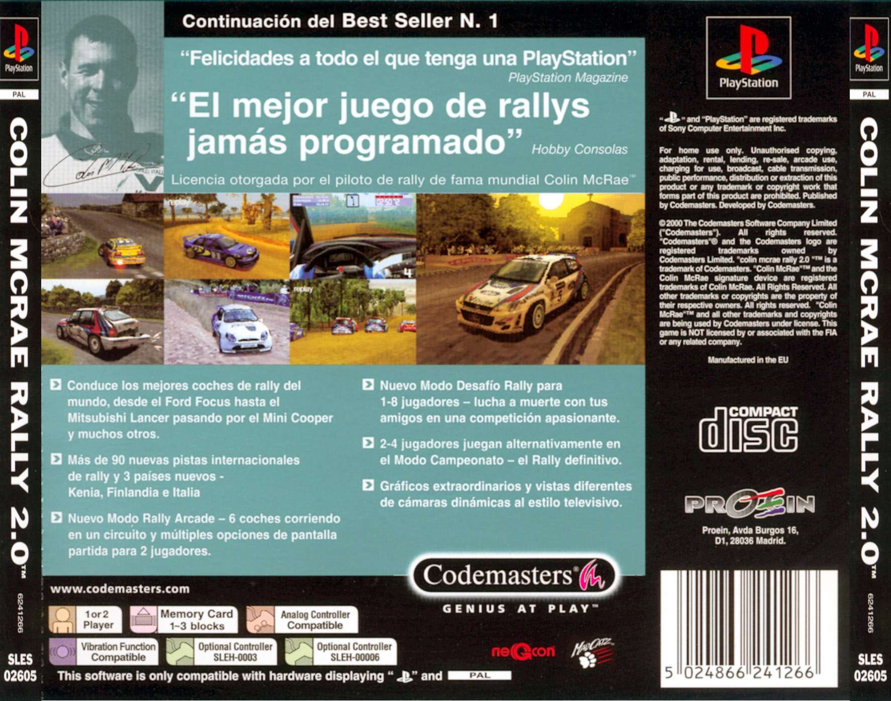 Contraportada de Colin McRae Rally 2.0 · ES
