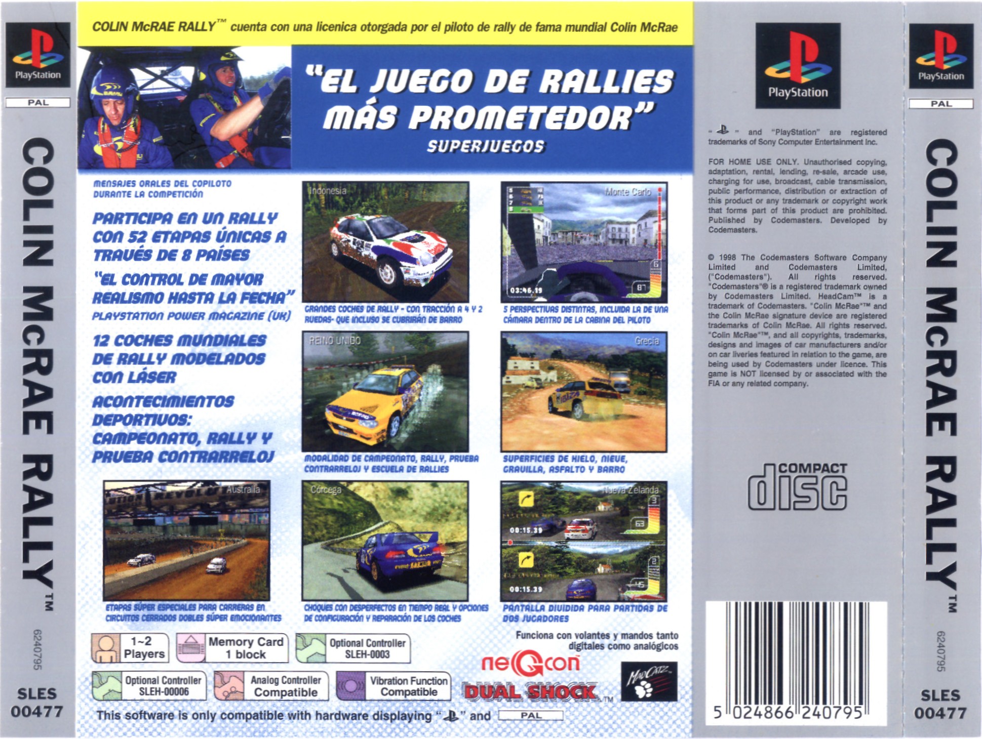 Contraportada · Platinum de Colin McRae Rally · ES