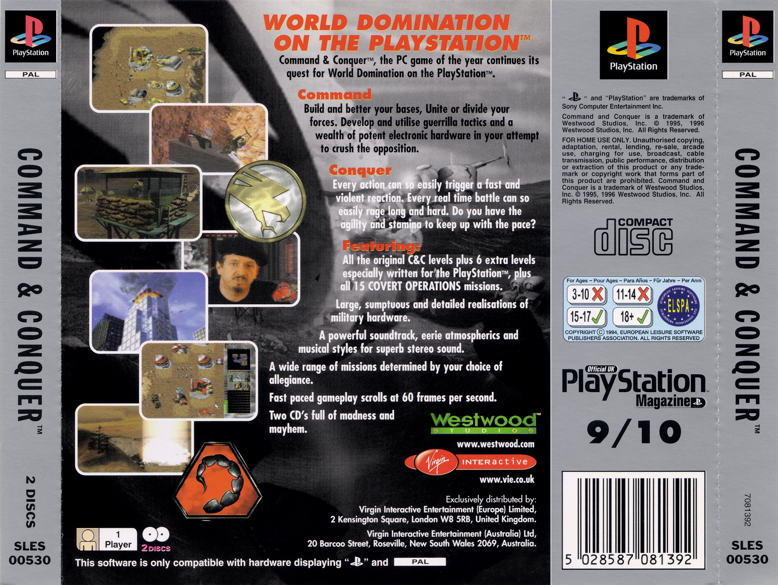 Contraportada · Platinum de Command & Conquer · EU
