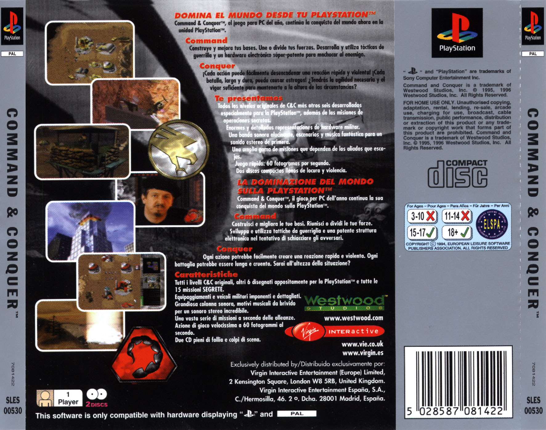 Contraportada · Platinum de Command & Conquer · EU
