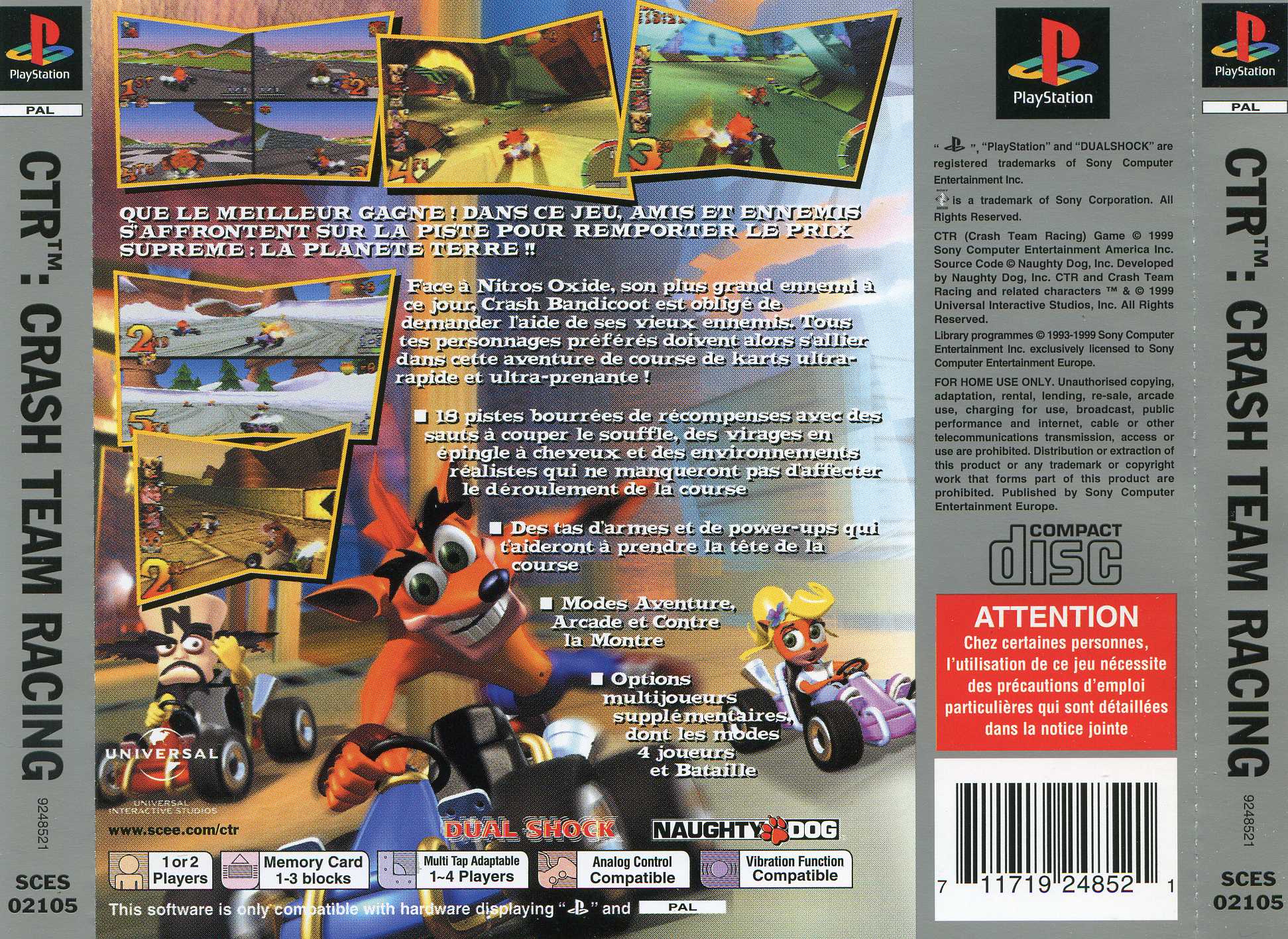 Contraportada · Platinum de CTR: Crash Team Racing · FR