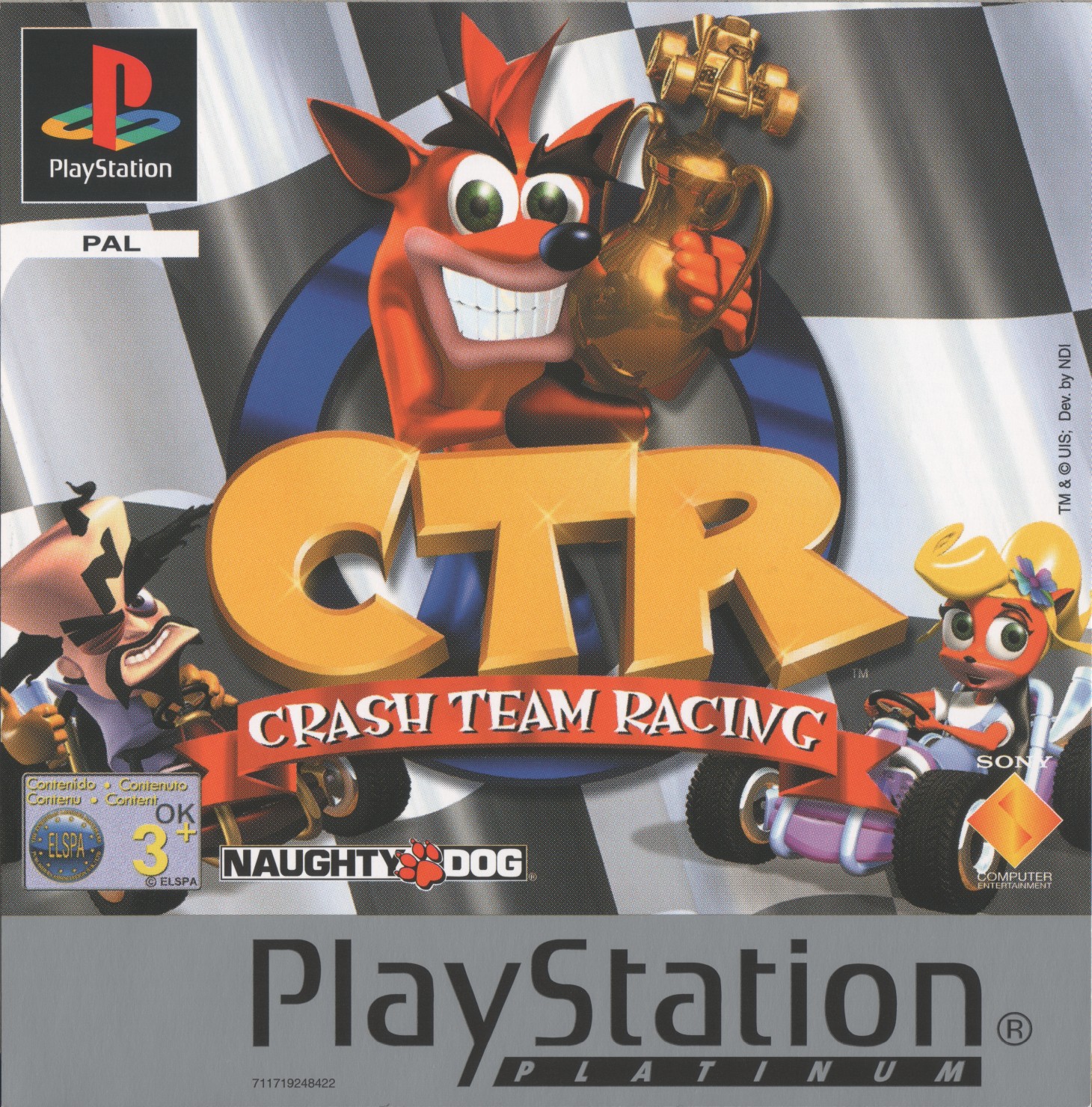Portada · Platinum de CTR: Crash Team Racing · EU