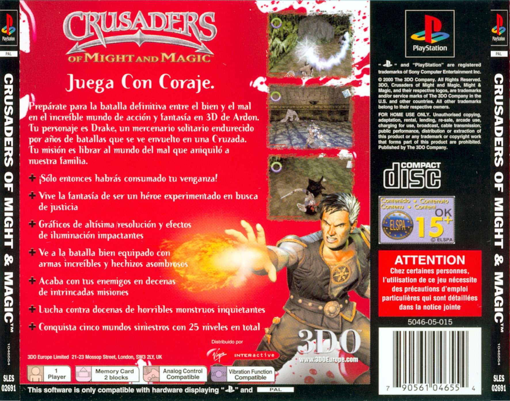 Contraportada de Crusaders of Might and Magic · ES