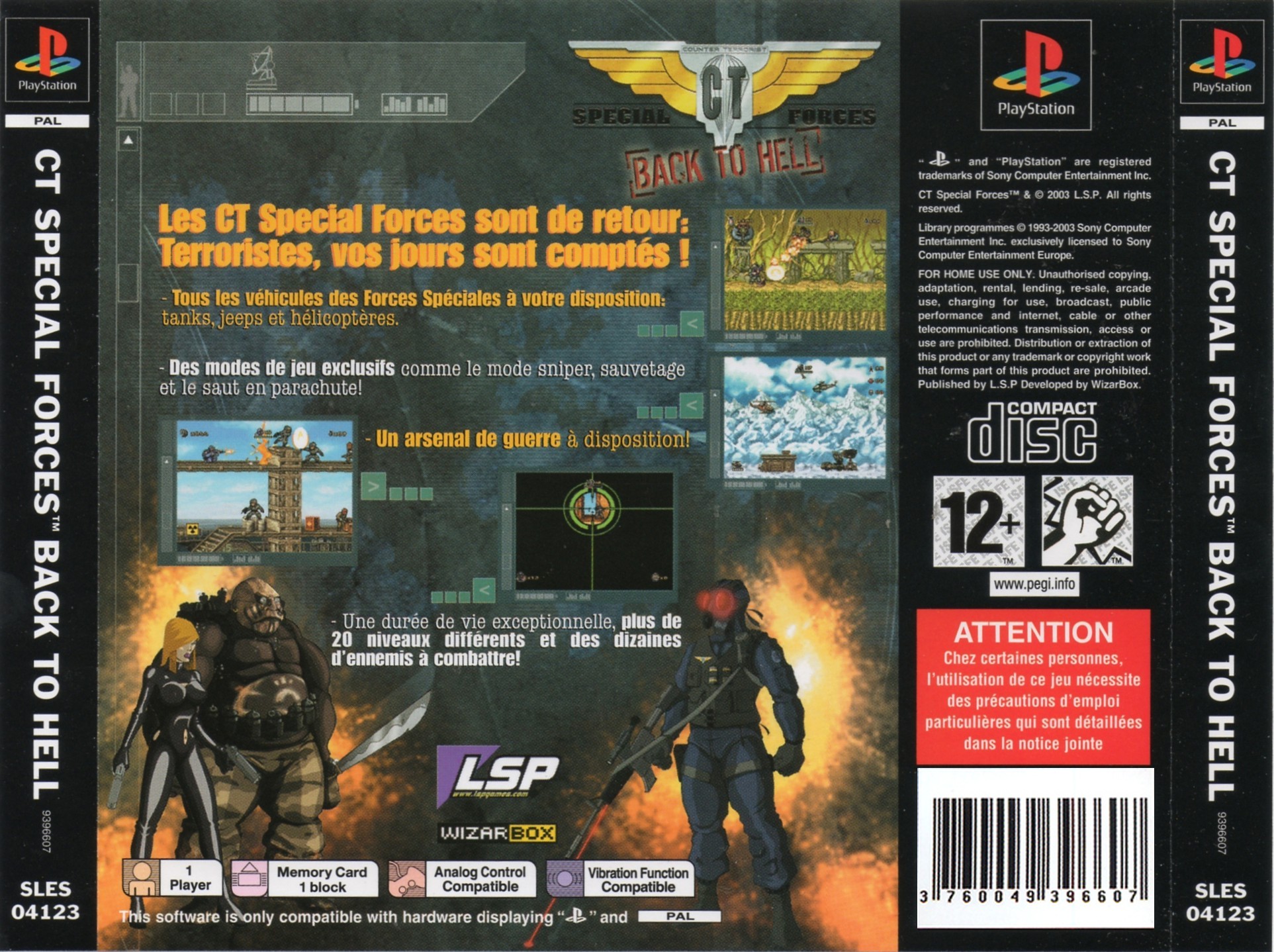 Contraportada de CT Special Forces Back to Hell · FR