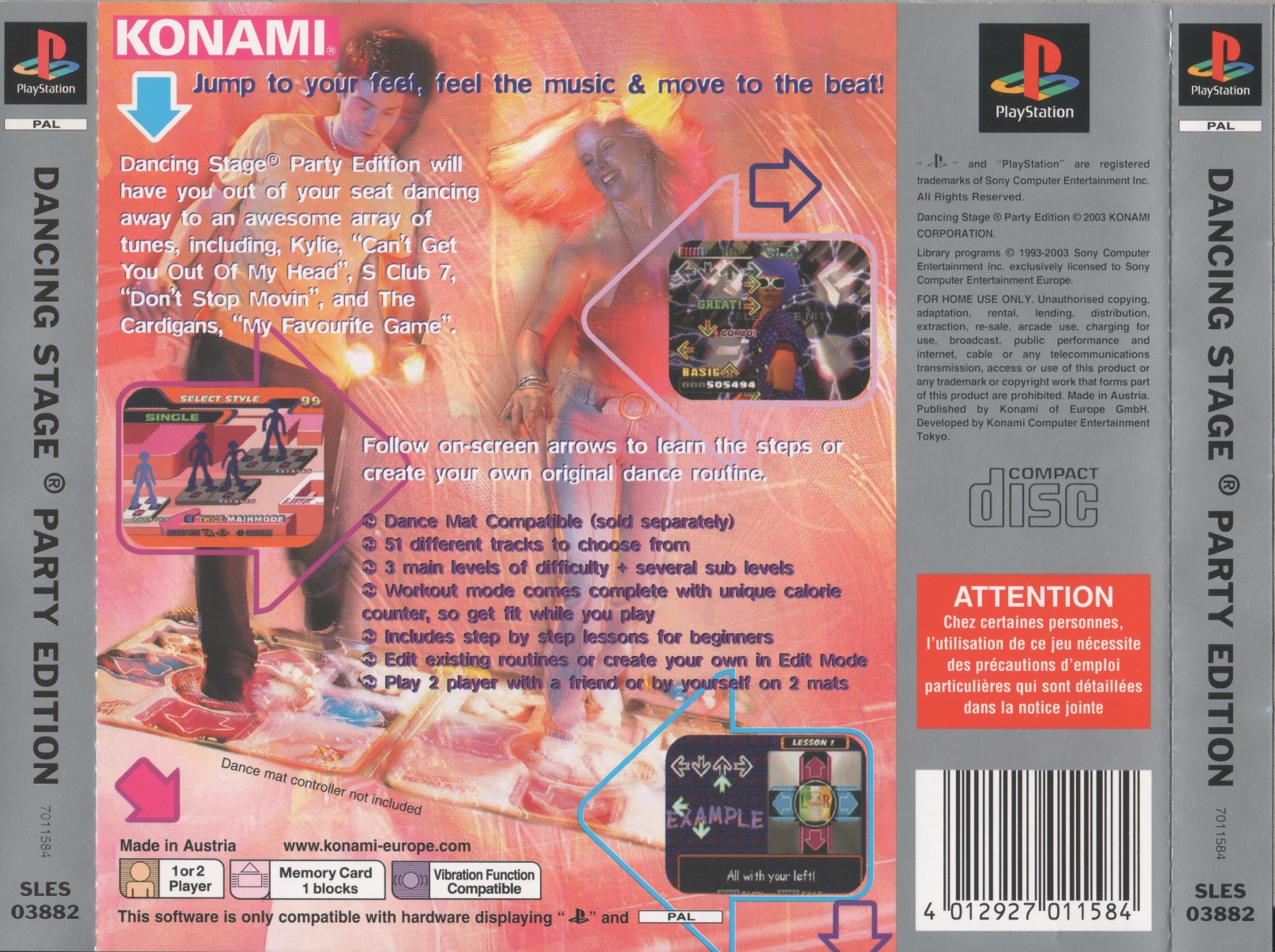 Contraportada · Platinum de Dancing Stage Party Edition · EU