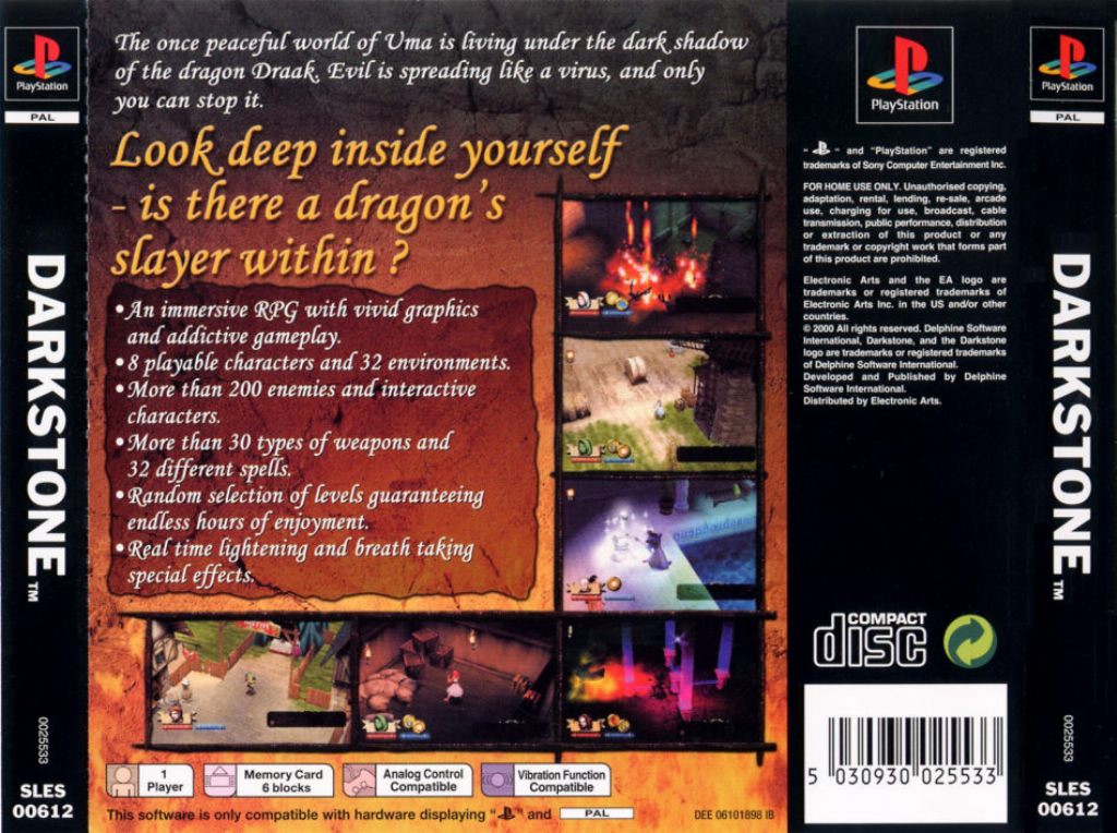 Contraportada de Darkstone Evil Reigns · GB