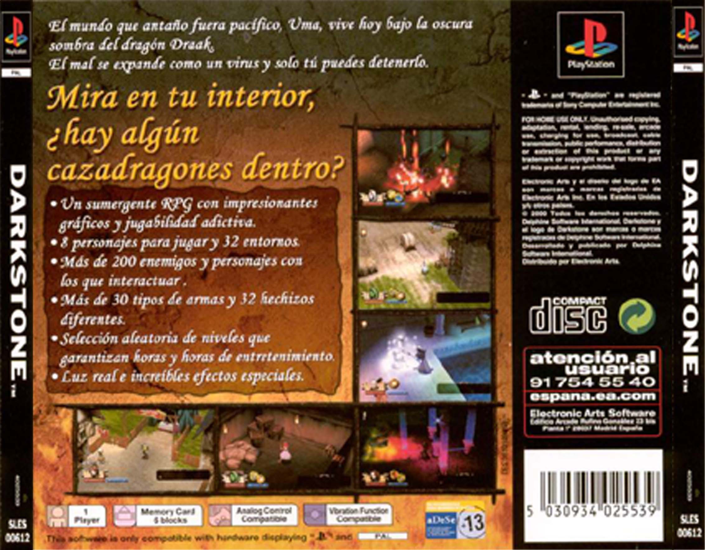 Contraportada de Darkstone Evil Reigns · ES
