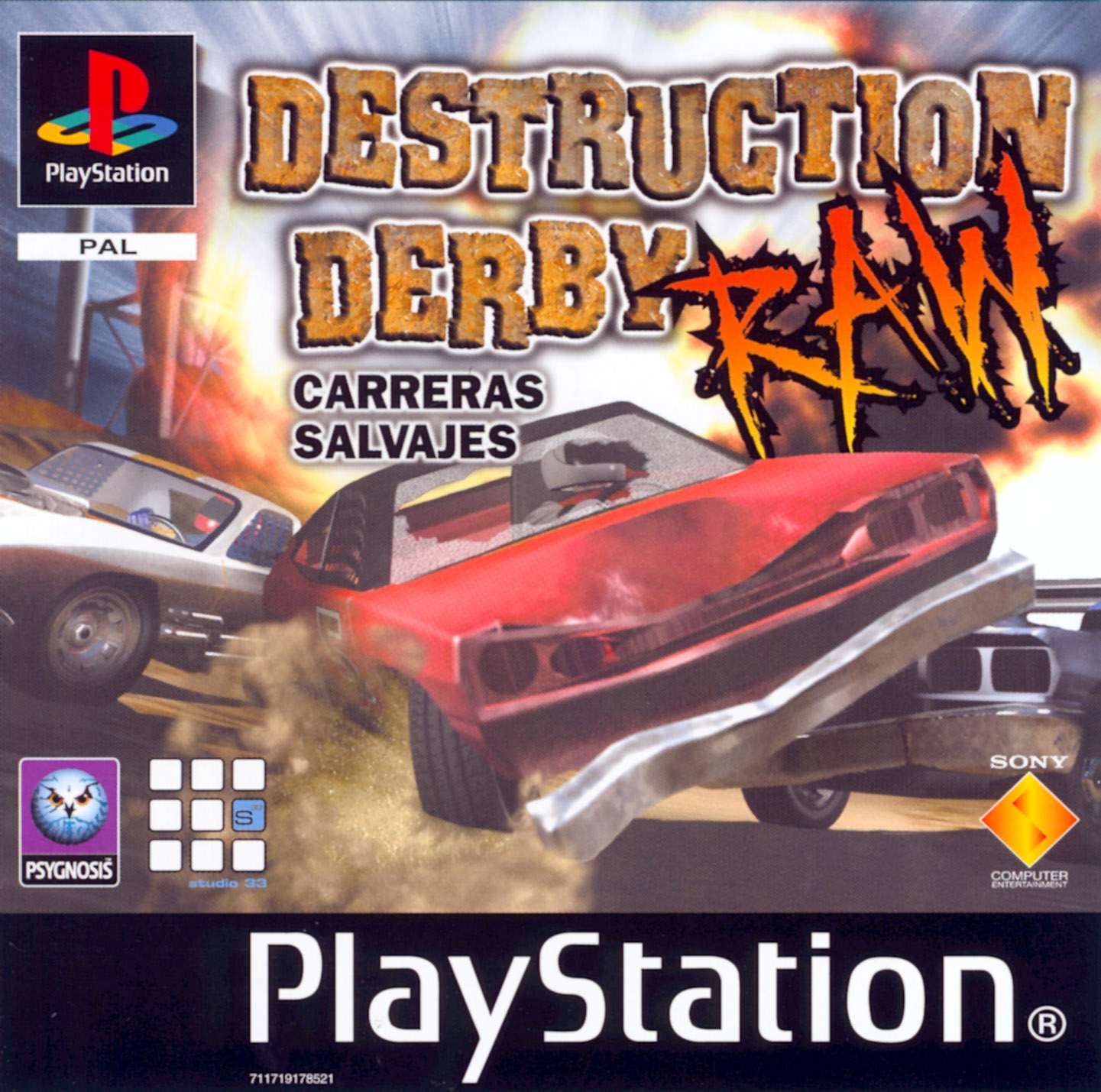 Portada de Destruction Derby Raw · ES